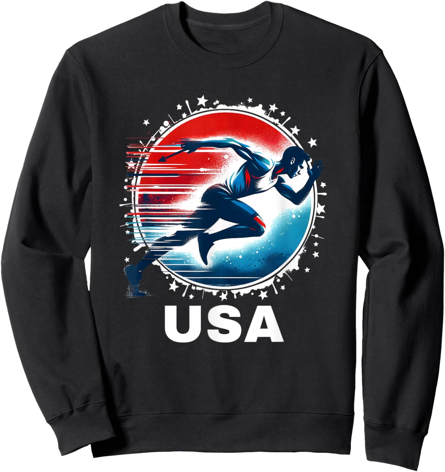 USA Team Track and Field Shirt Track and Field Apparel Track Sweatshirt - Sweatshirt | Black
