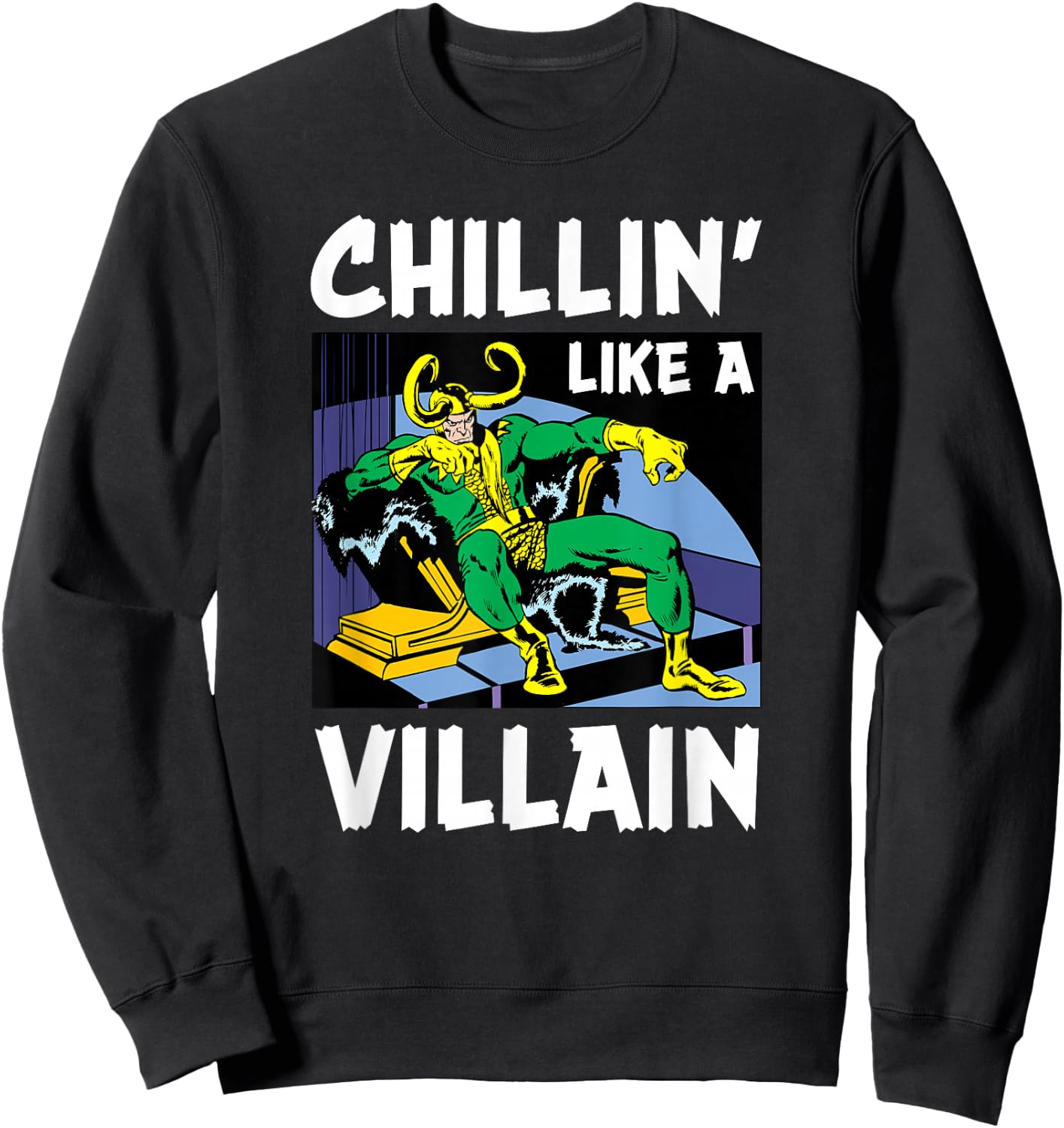 Marvel Loki Chillin' Like a Villain Sweatshirt - Sweatshirt | Black