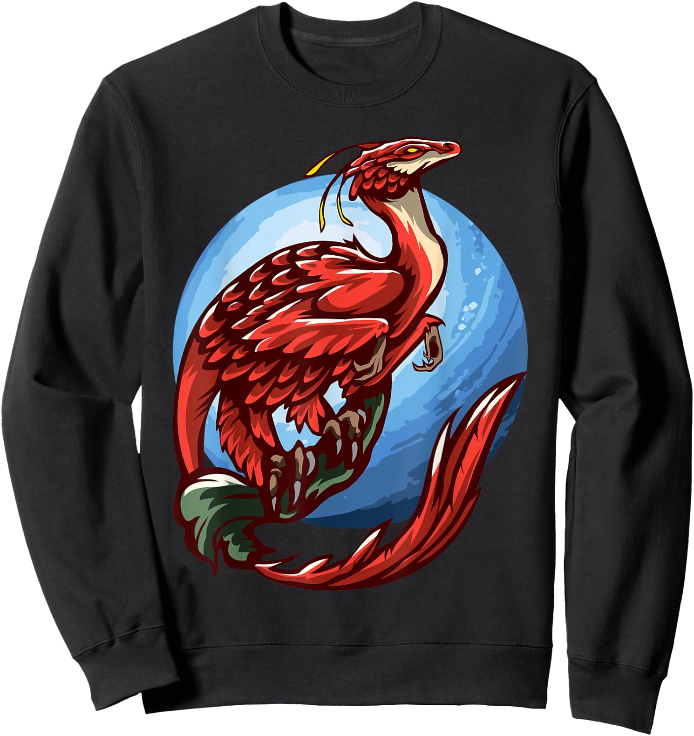Raptor Bird Dinosaur Prehistoric Animal Fantasy Evolution Sweatshirt - Sweatshirt | Black