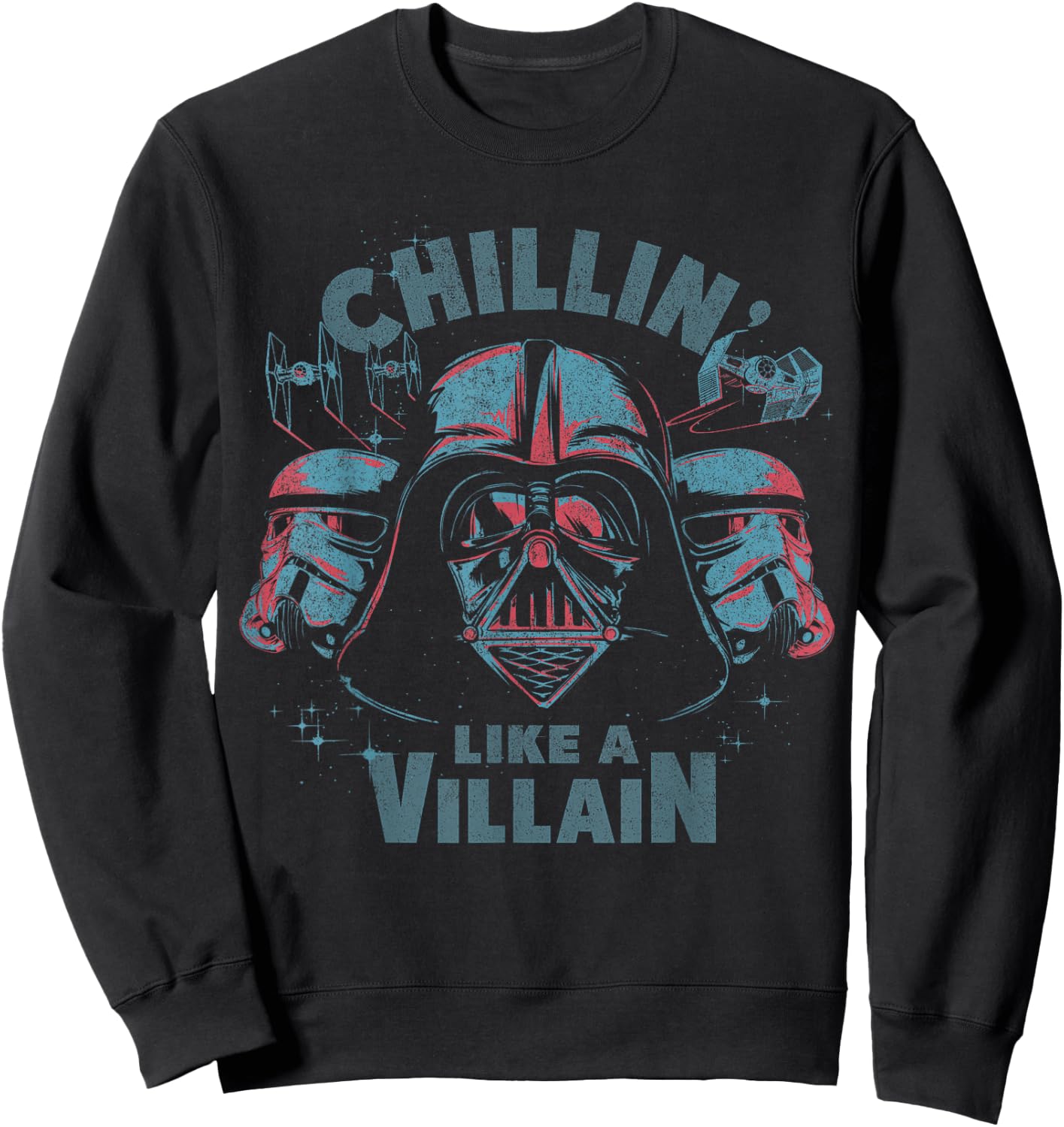 Star Wars Darth Vader Chillin Like A Villain Sweatshirt - Sweatshirt | Black