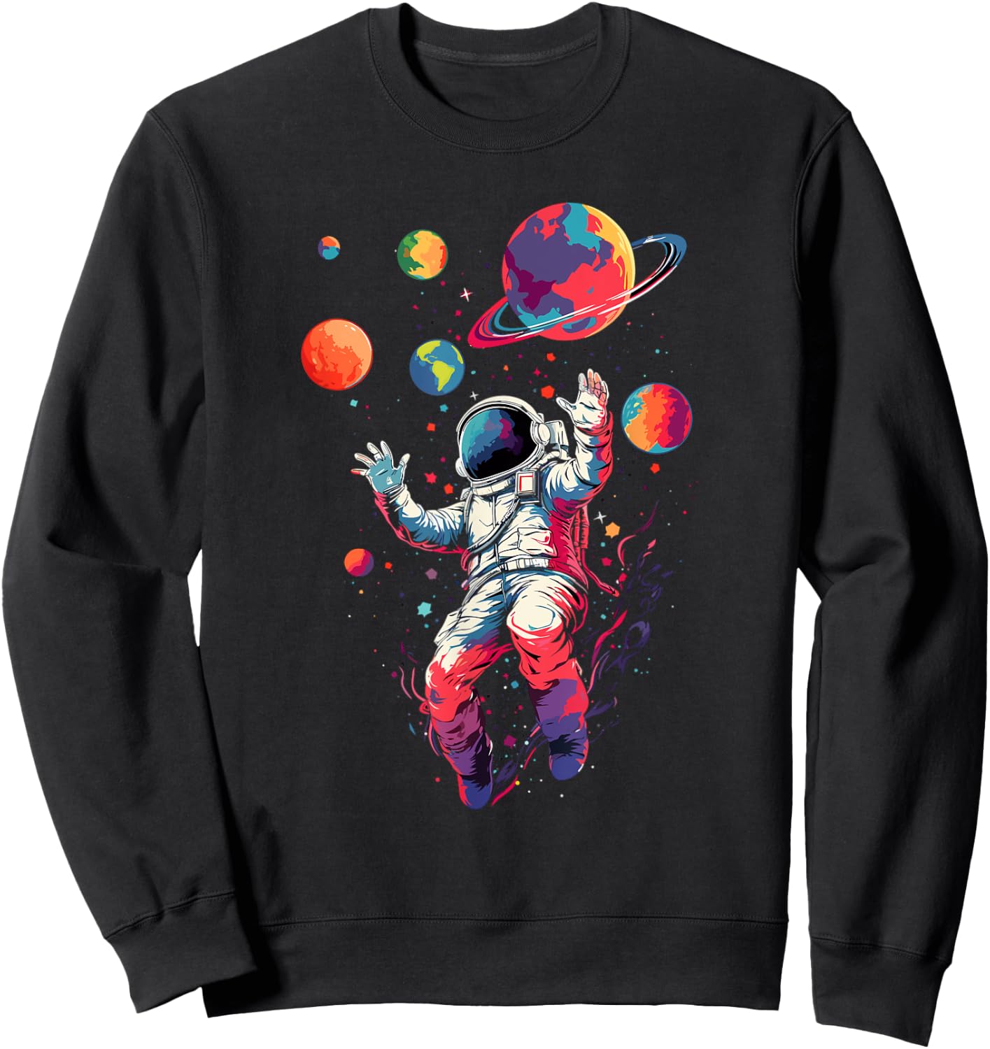 Astronaut Outer Space Gifts Men Kids Women Funny Space Sweatshirt - Sweatshirt | Black