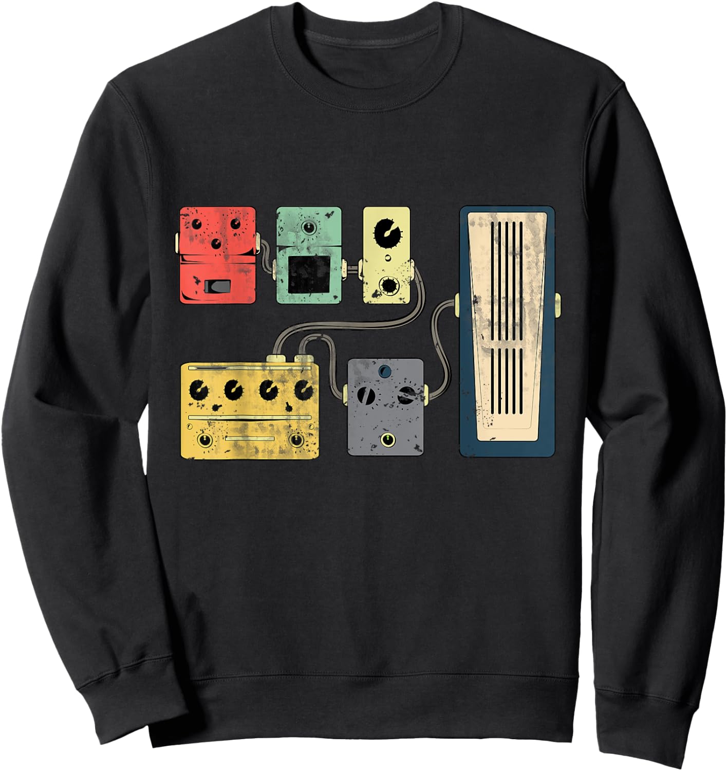 Amplifier Electric Bass Acoustic Amp Musician Gift Guitar Player Pedal Board Guitarist Gifts | Playing Guitars Sweatshirt - Sweatshirt | Black