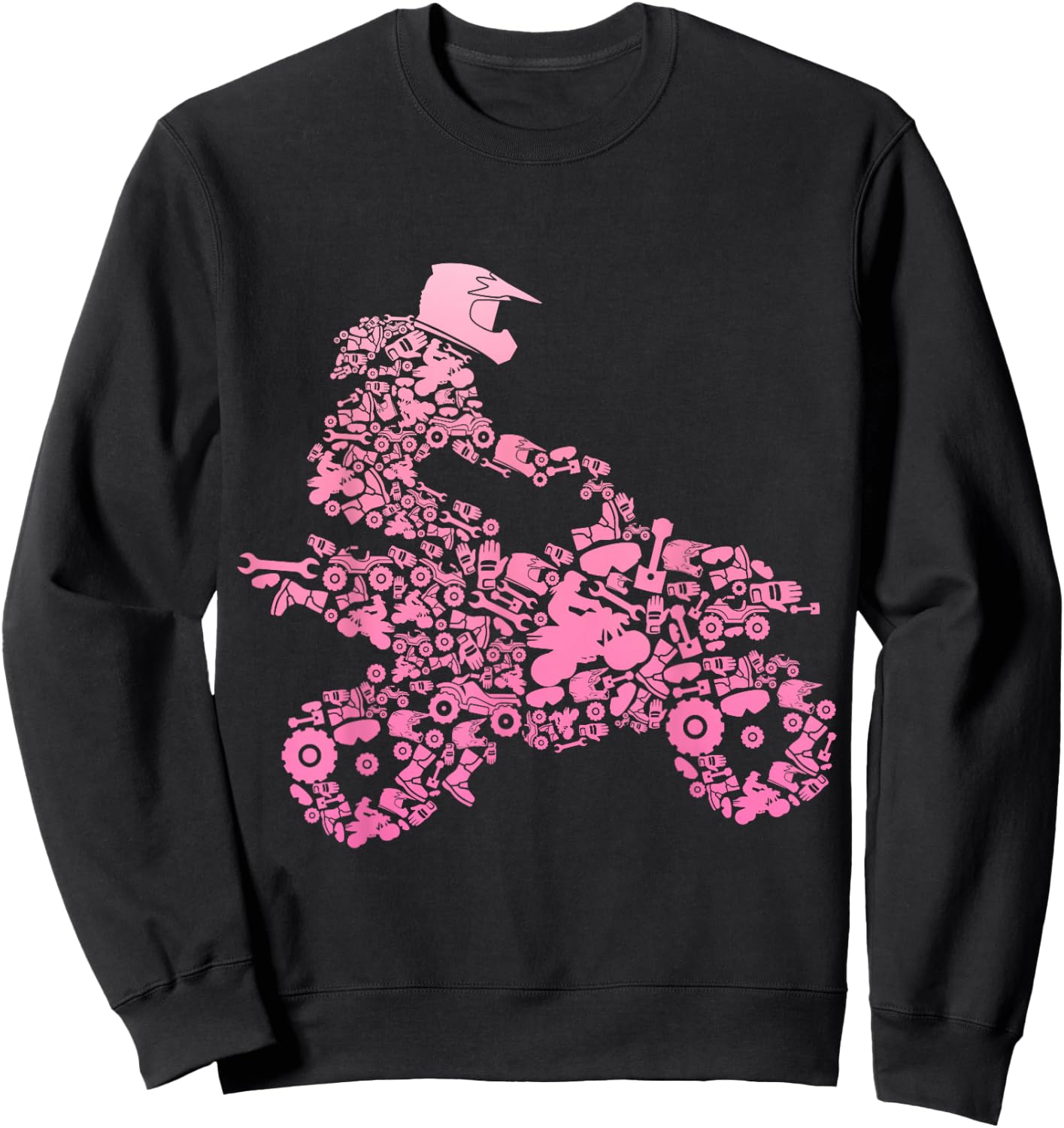 ATV Girl Quad Bike 4 Wheeler Funny Quad Girls Sweatshirt - Sweatshirt | Black