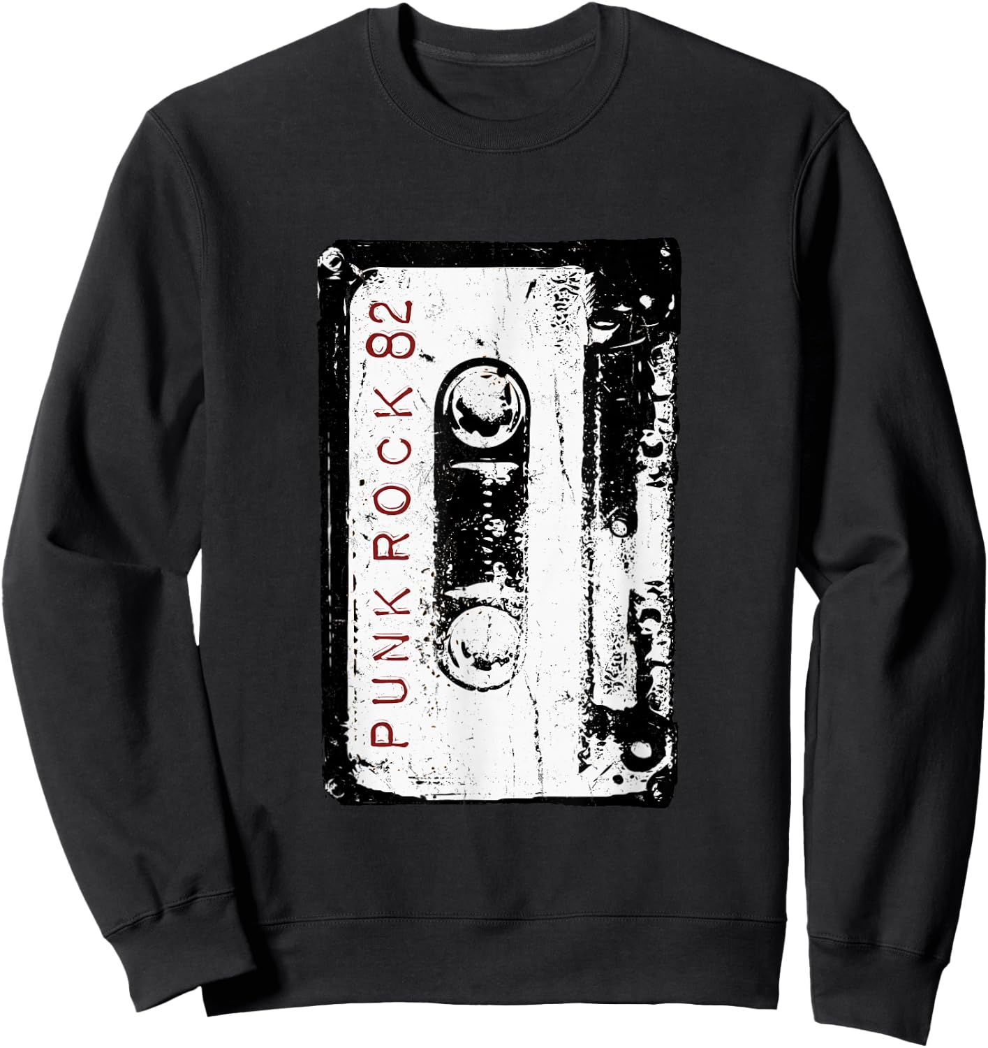 Punk Rock 80's Retro Concert Mixtape Cassette Vintage Sweatshirt - Sweatshirt | Black