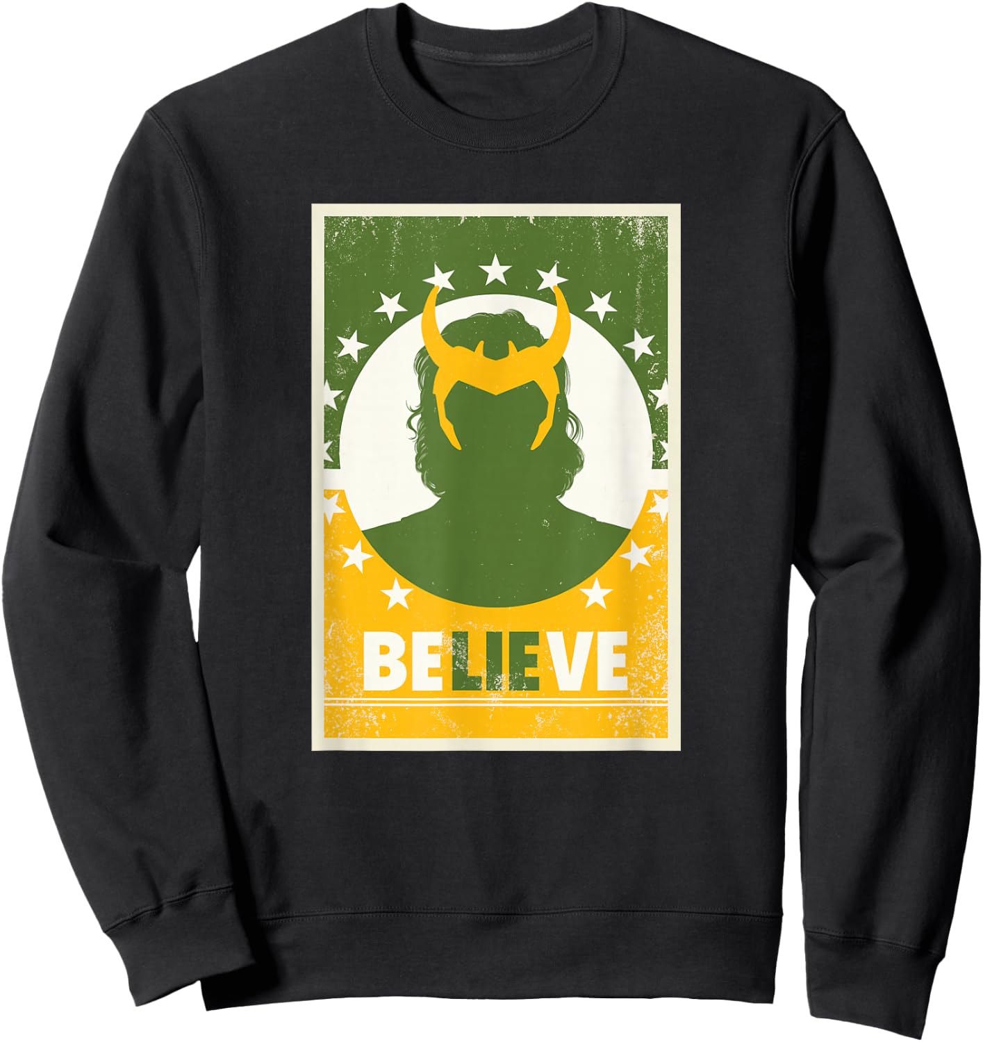 Marvel Loki Believe President Loki Poster Sweatshirt - Sweatshirt | Black