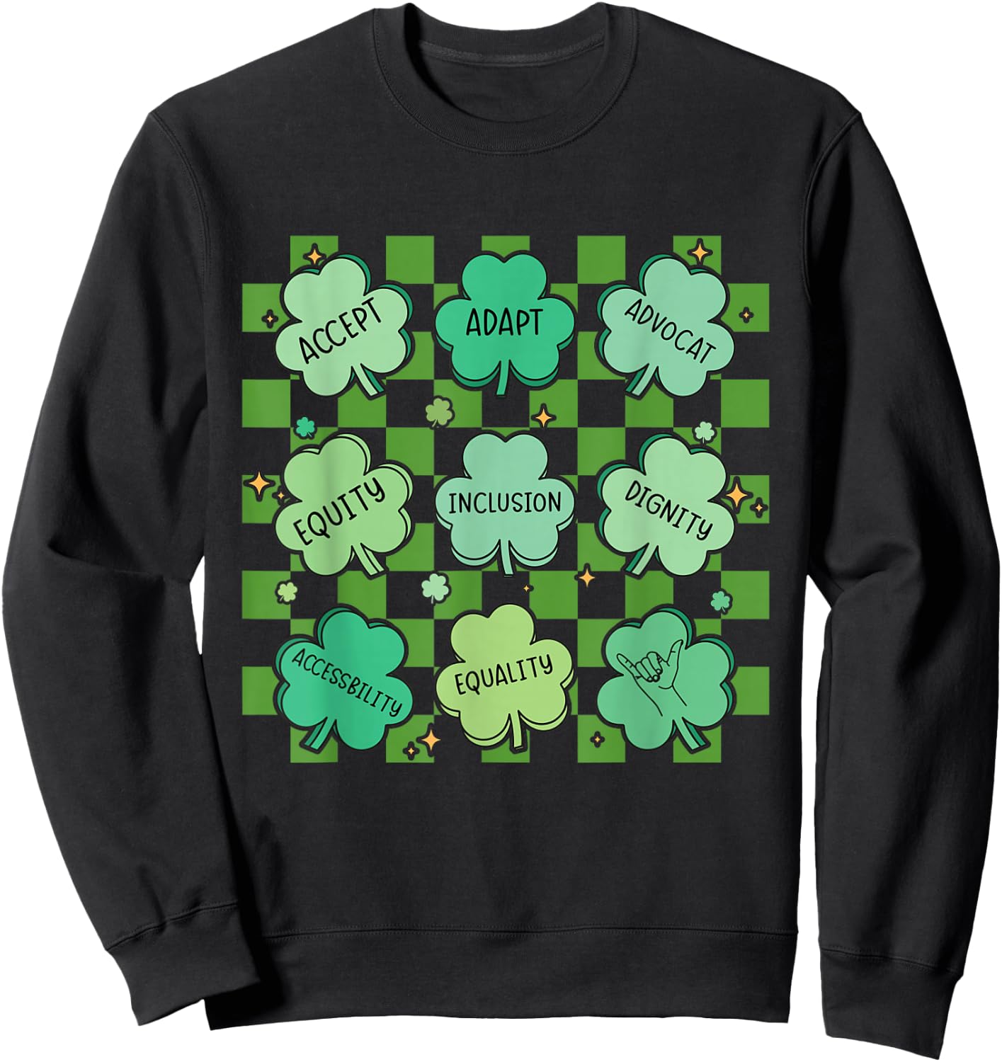 Special Education Teacher St. Patricks Day Irish Shamrocks Sweatshirt - Sweatshirt | Black