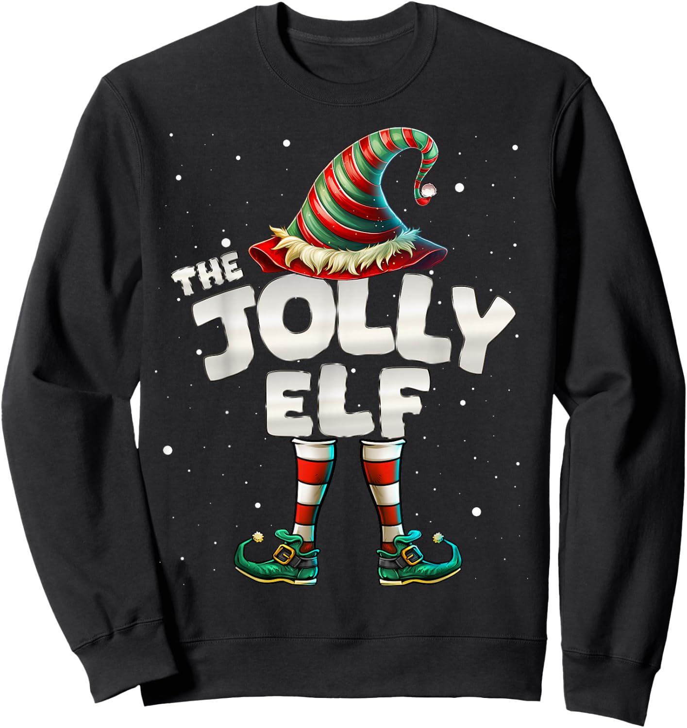 I'm The Jolly Elf Family Matching Group Christmas Sweatshirt - Sweatshirt | Black