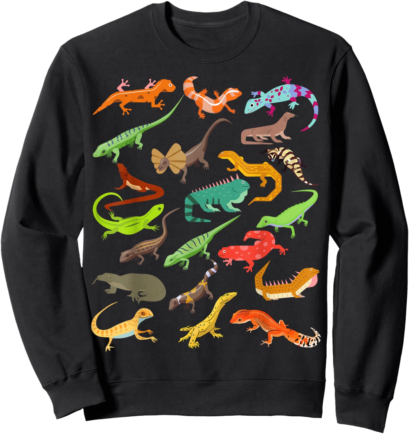 Kids Lizard Collage Sweatshirt - Sweatshirt | Black