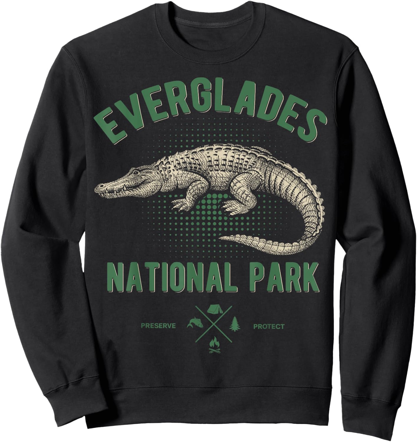 Everglades National Park Shirt, US Nationalpark Florida Sweatshirt - Sweatshirt | Black