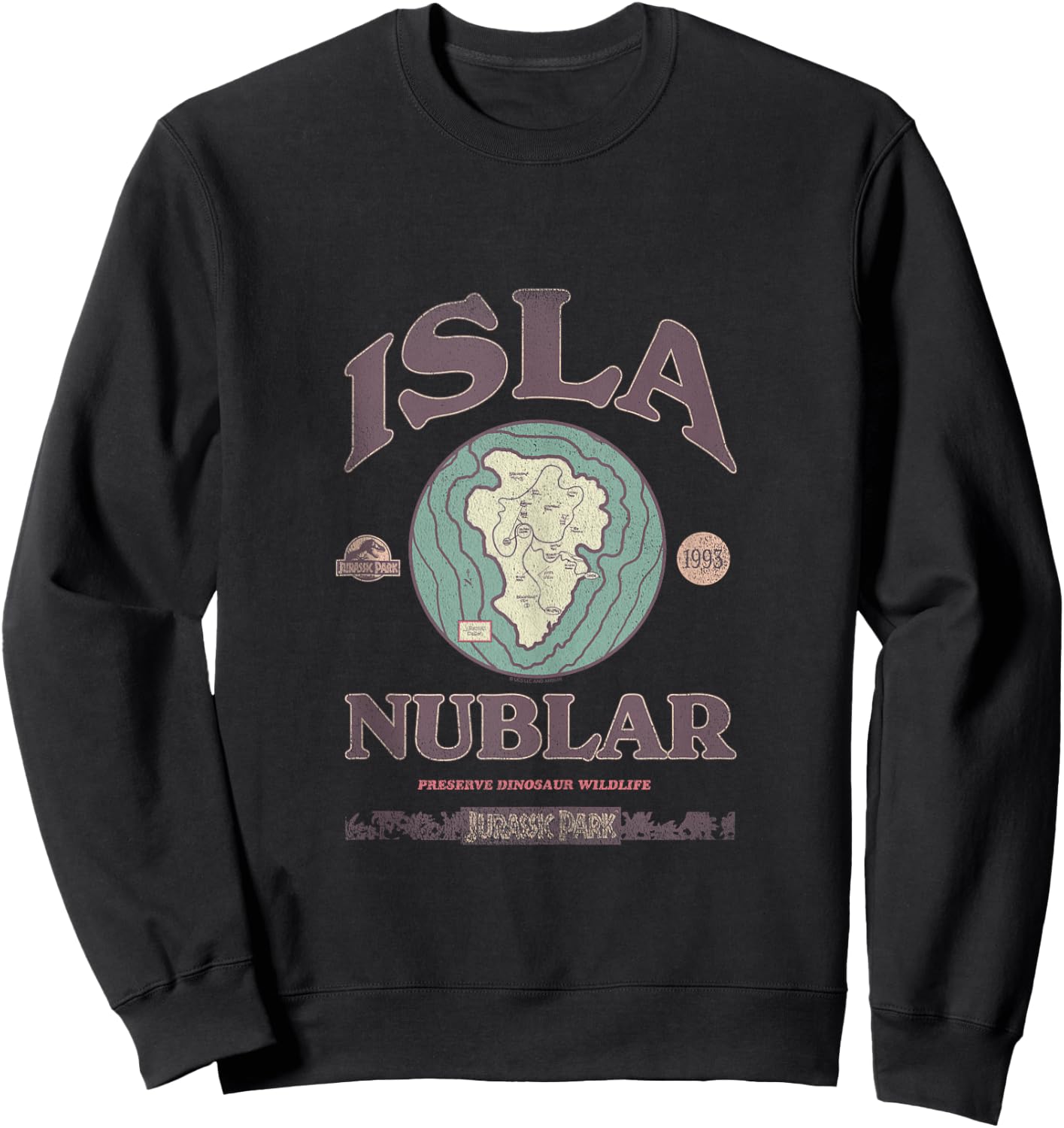 Jurassic Park Isla Nublar Tour 1993 Sweatshirt - Sweatshirt | Black