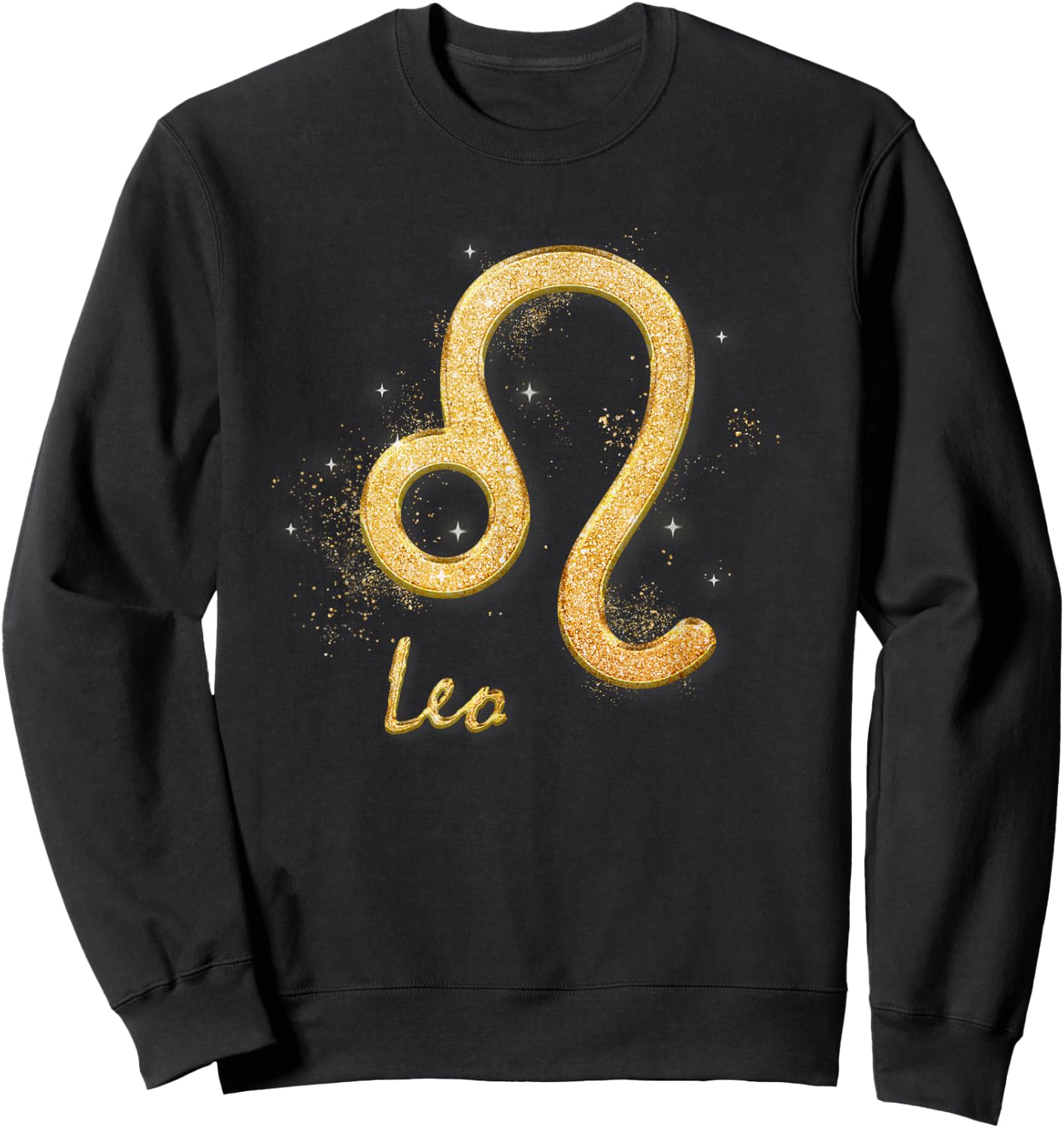 Leo Golden Sign Zodiac July August Birthday Sweatshirt - Sweatshirt | Black