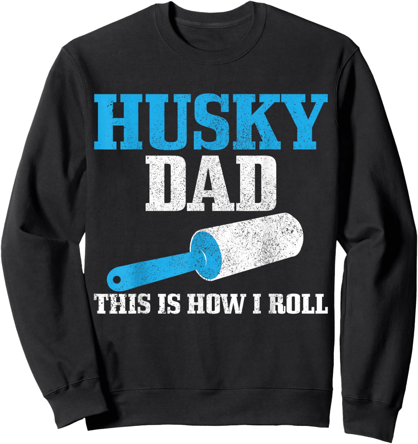 Husky Dad Dog Hair Funny Siberian Husky Sweatshirt - Sweatshirt | Black