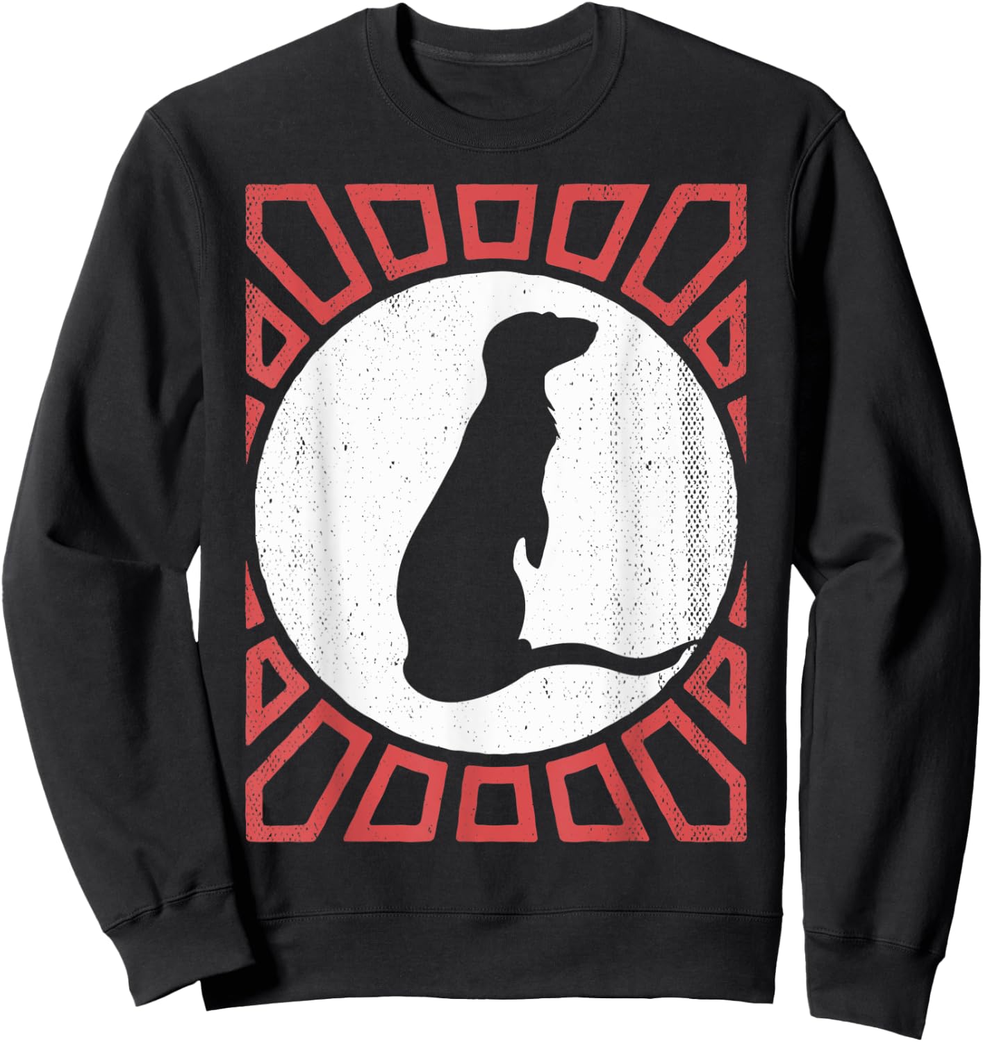 Mongoose Lover Vintage Retro Style Animal Sweatshirt - Sweatshirt | Black