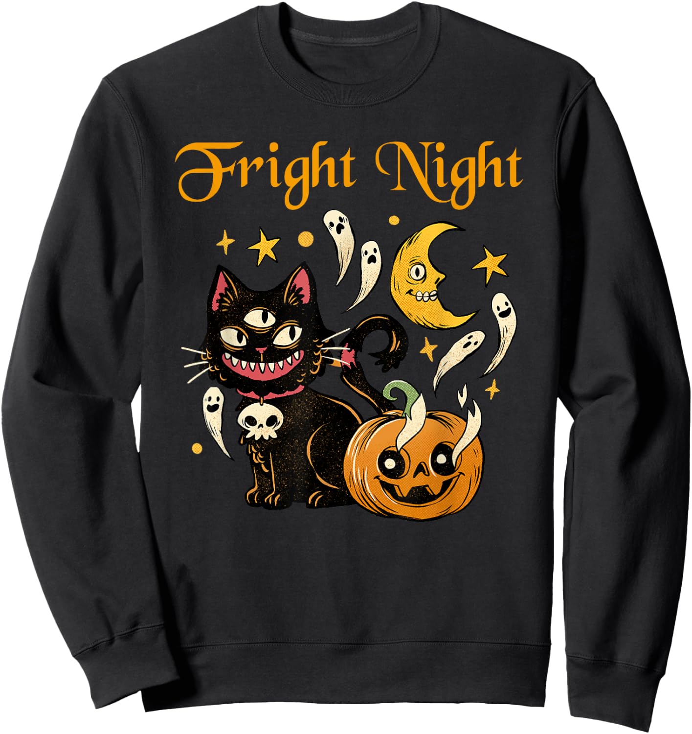 Halloween Fright Night Sweatshirt - Sweatshirt | Black
