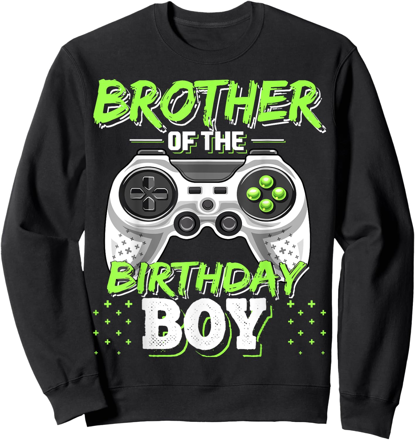Brother of the Birthday Boy Matching Video Game Birthday Sweatshirt - Sweatshirt | Black