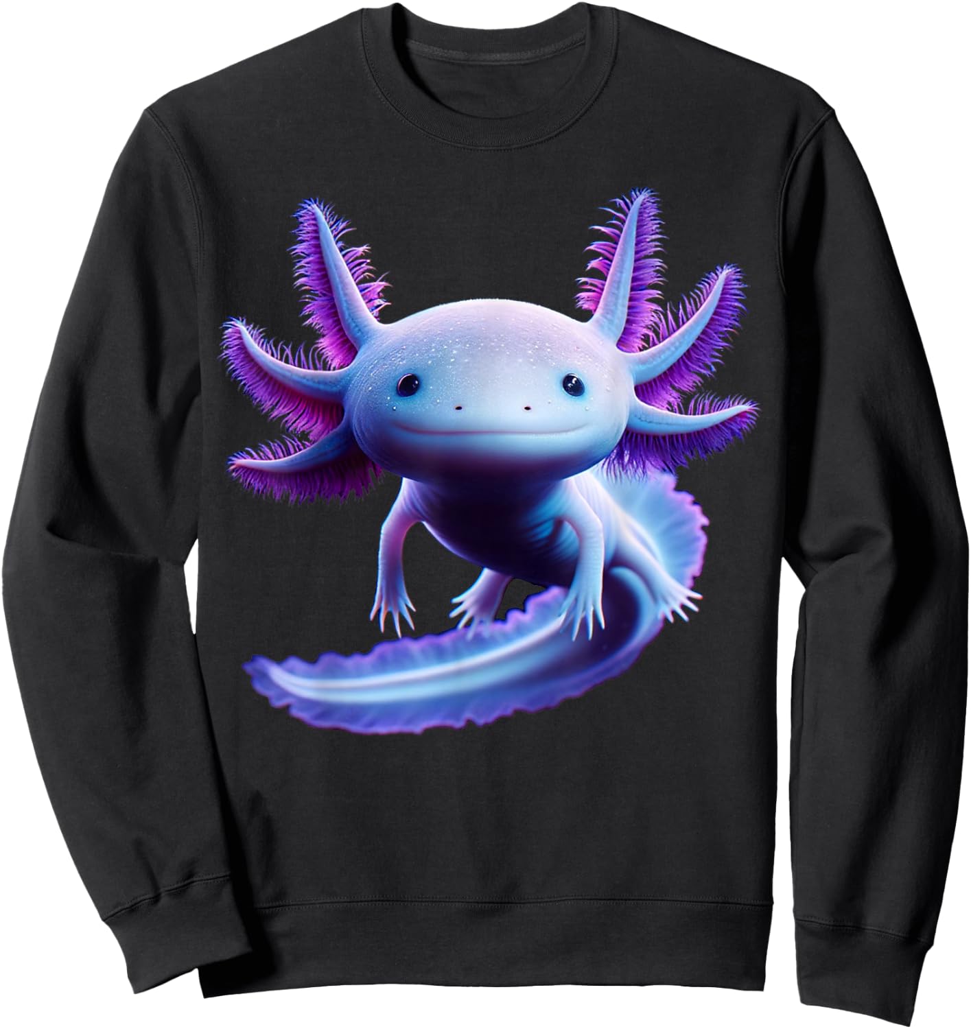 Axolotl Anime Cute Axolotl Sweatshirt - Sweatshirt | Black