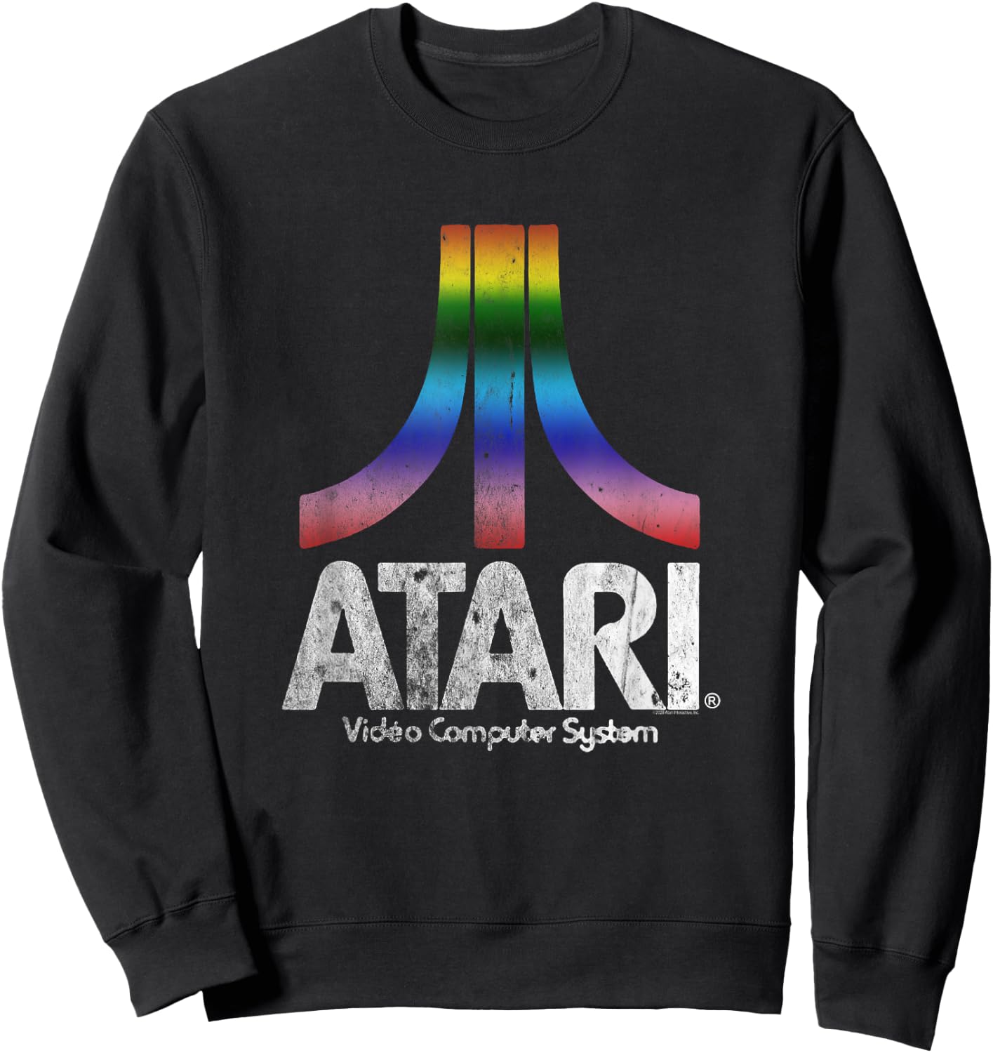 Atari Video Computer System Distressed Art Game Sweatshirt - Sweatshirt | Black
