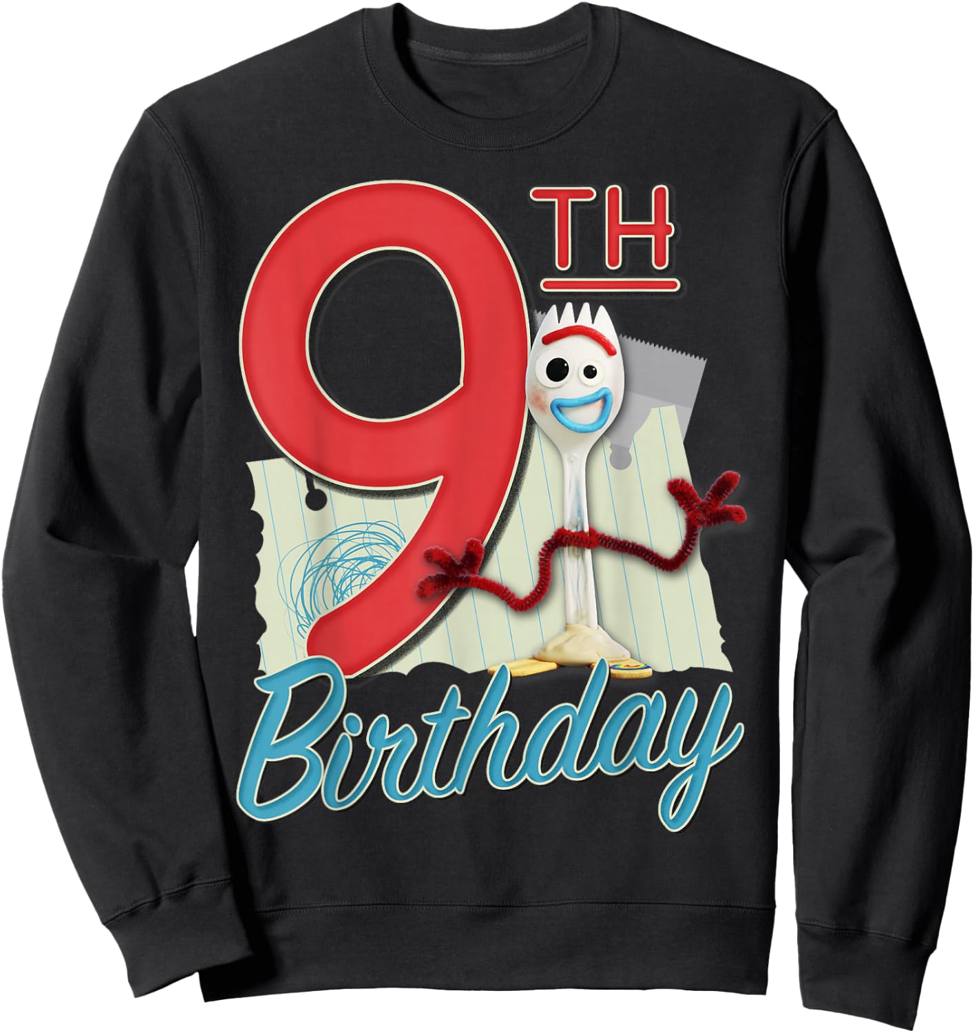 Disney Pixar Toy Story 4 Forky 9th Birthday Sweatshirt - Sweatshirt | Black