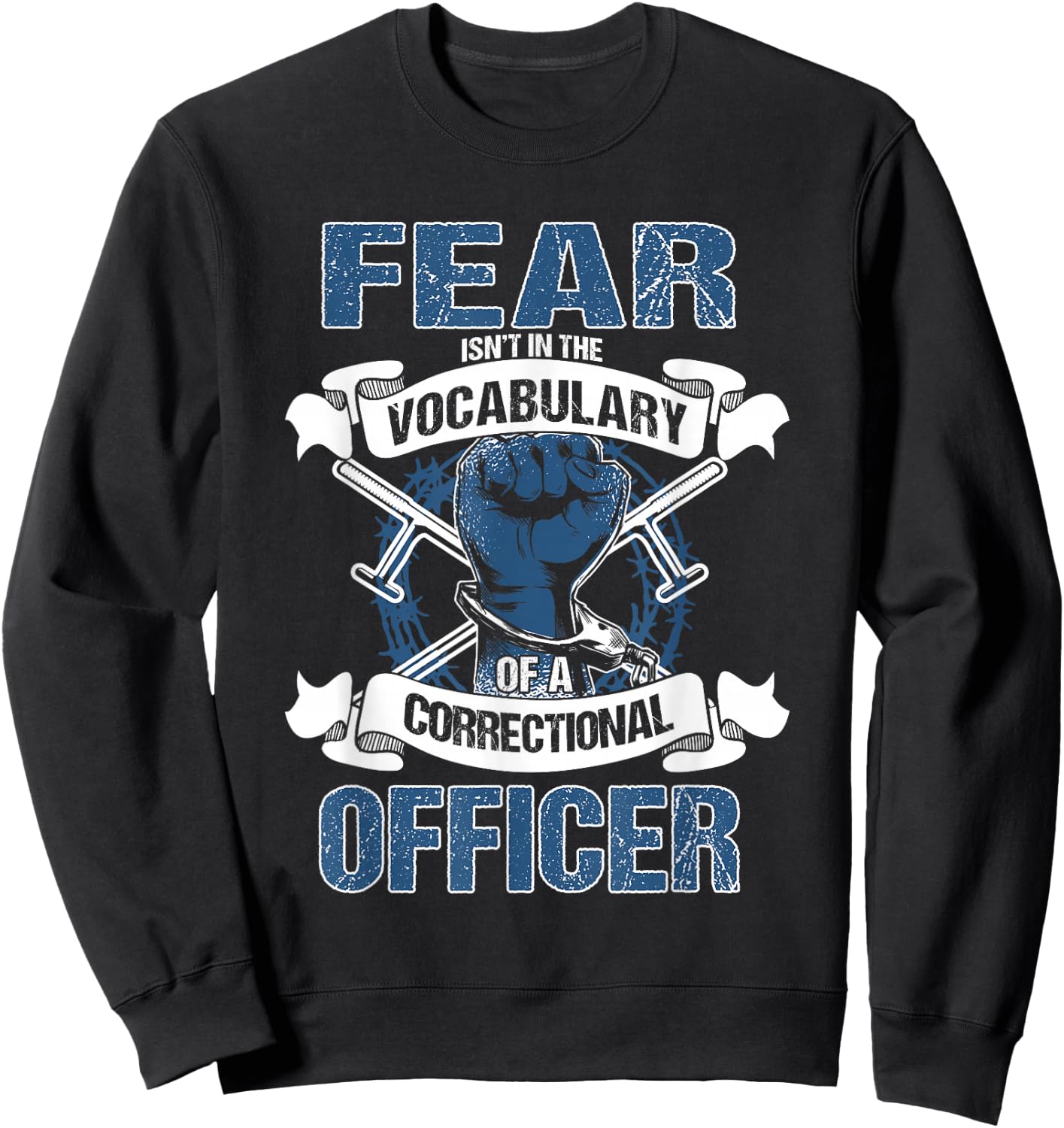 Cool Correctional Officer Apparel Correctional Officer - Men's Black Classic Fit Short Sleeve - Small Sweatshirt - Sweatshirt | Black