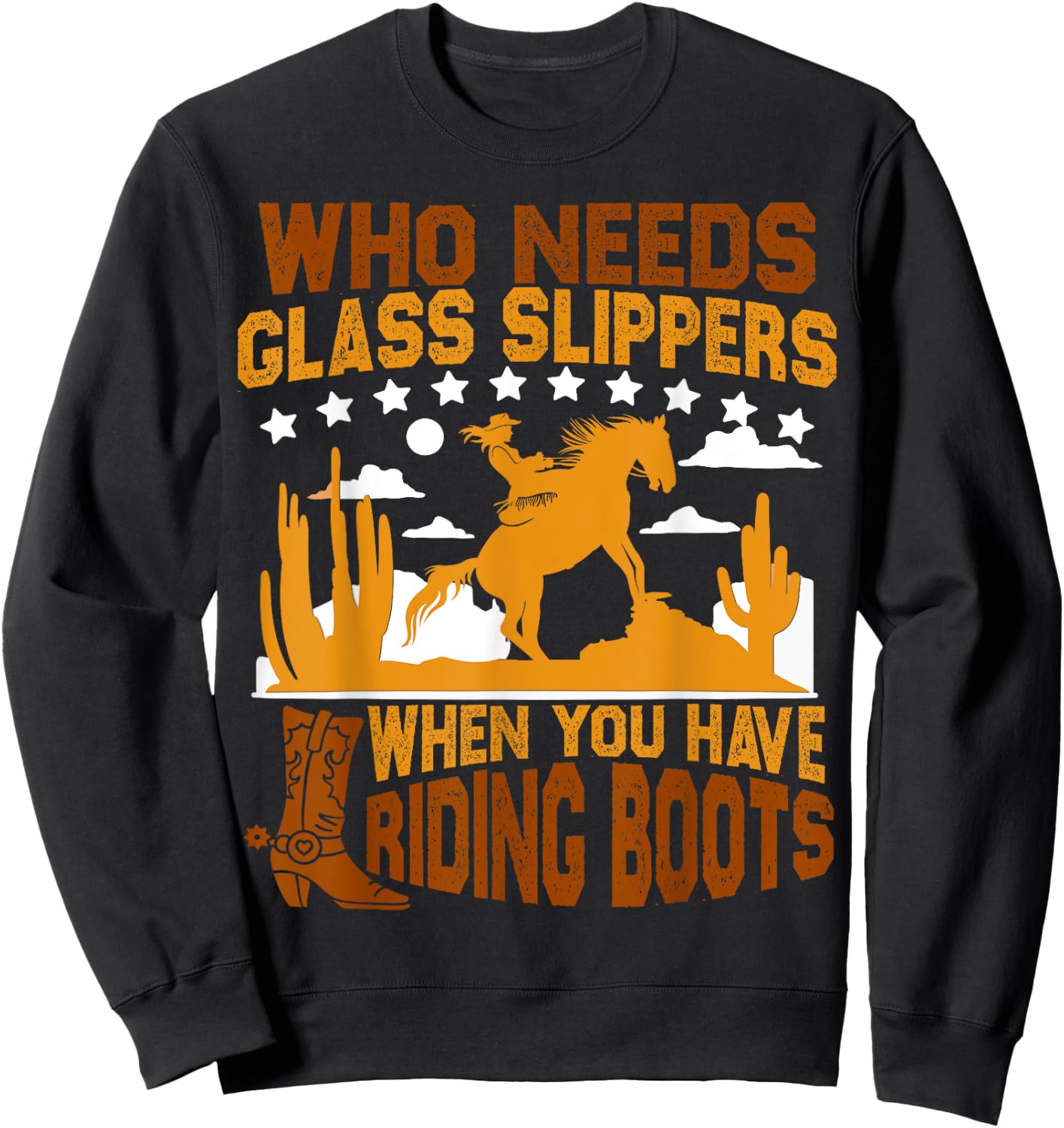 Horse Lover Funny Equestrian Horse Girl Horseback Riding Sweatshirt - Sweatshirt | Black