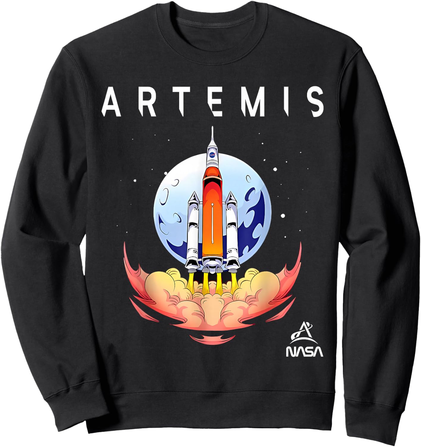 NASA Artemis Mission Moon SLS Launch Sweatshirt - Sweatshirt | Black