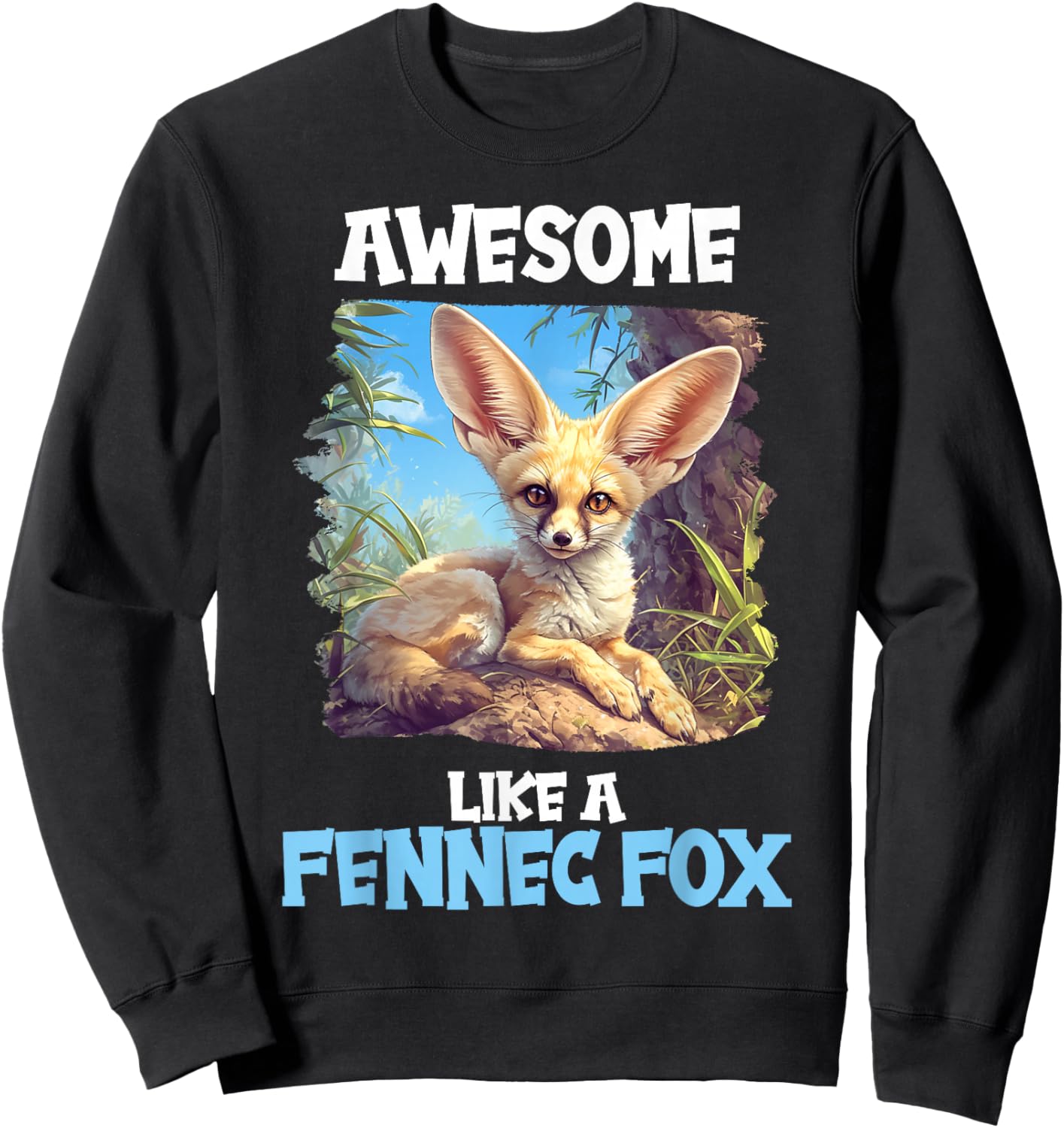 Fennec Foxes Fennec Fox Sweatshirt - Sweatshirt | Black