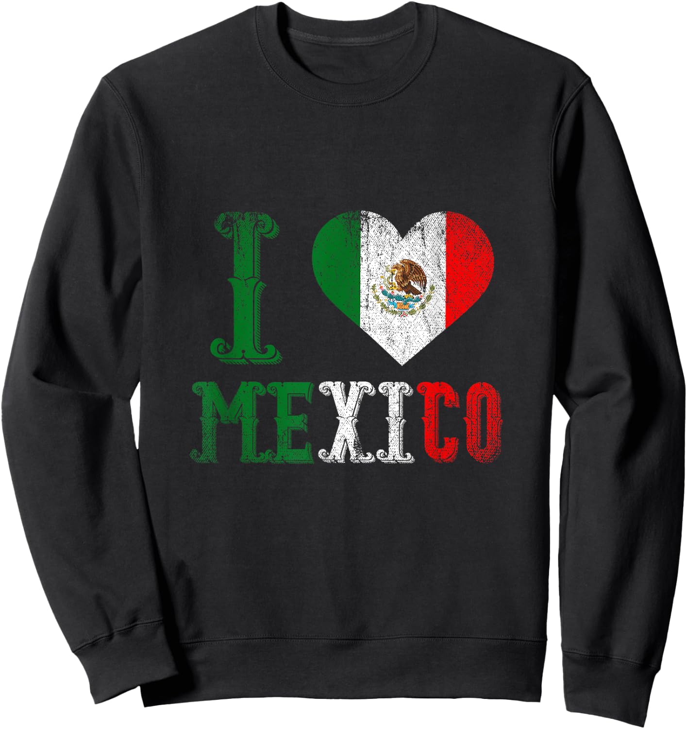 I Love Mexico Sweatshirt - Sweatshirt | Black
