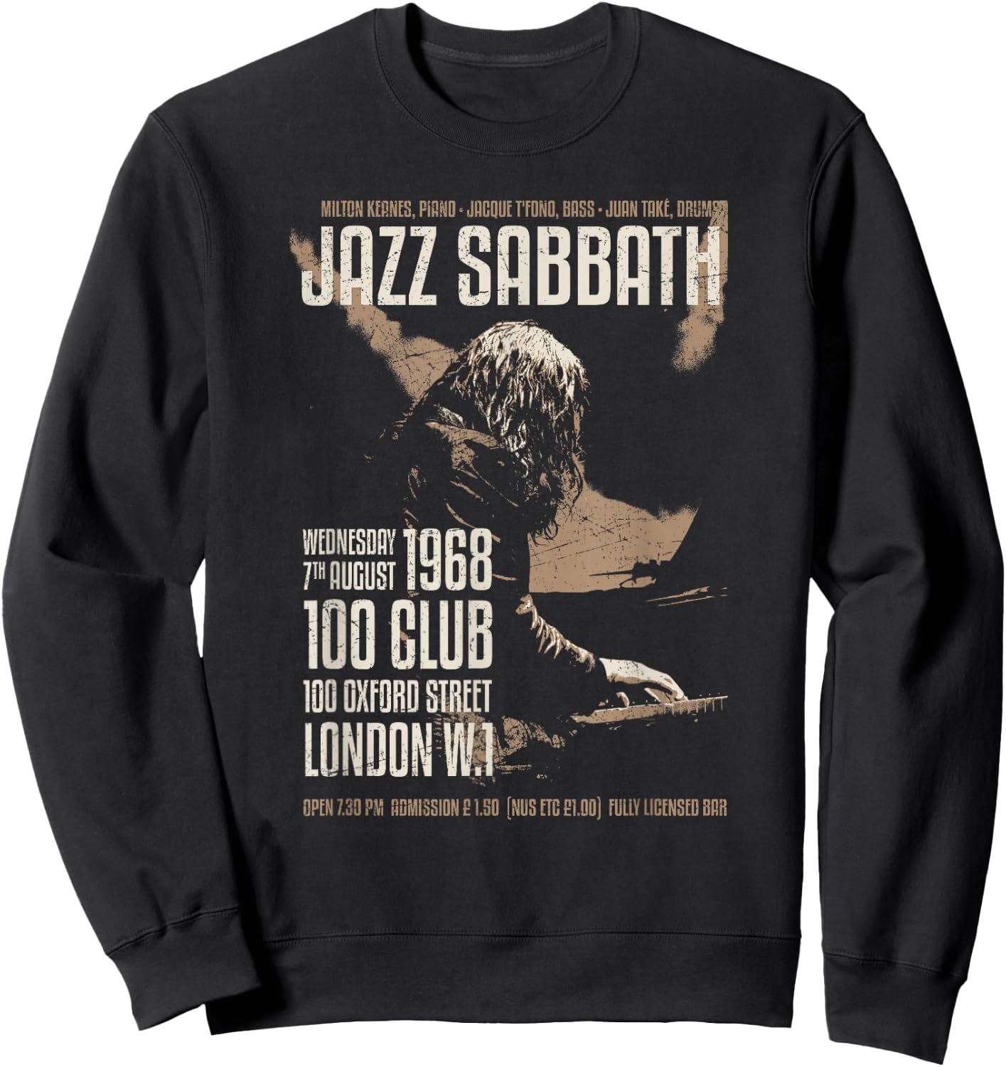 Blacklake Jazz Sabbath - 100 Club London 1968 Sweatshirt - Sweatshirt | Black