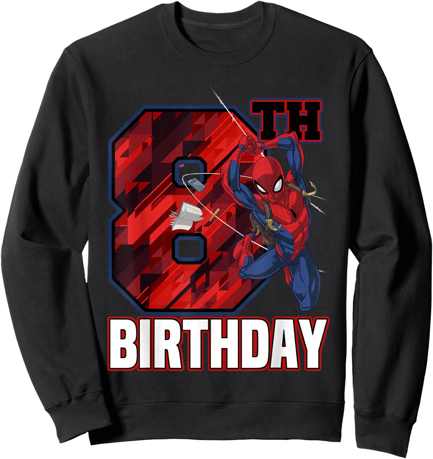 Marvel Spider-Man Web Swing 8th Birthday Sweatshirt - Sweatshirt | Black