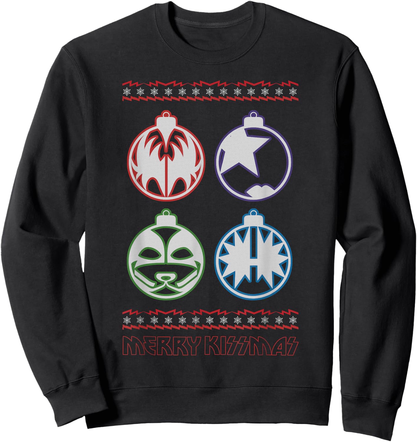 KISS - Rockin Around The KISSmas Tree Sweatshirt - Sweatshirt | Black