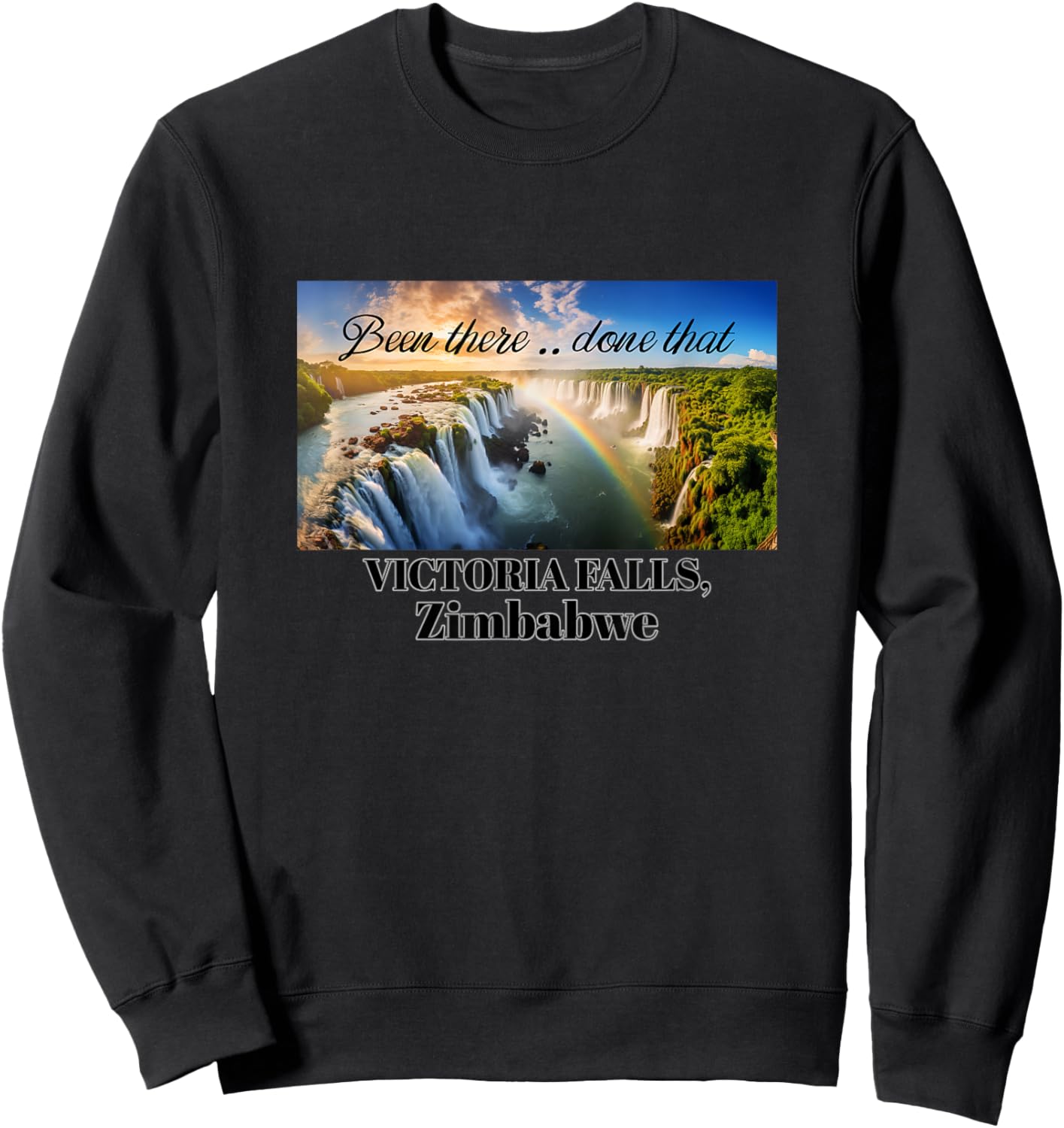 Victoria Falls - Zimbabwe Travel Lover Design Sweatshirt - Sweatshirt | Black