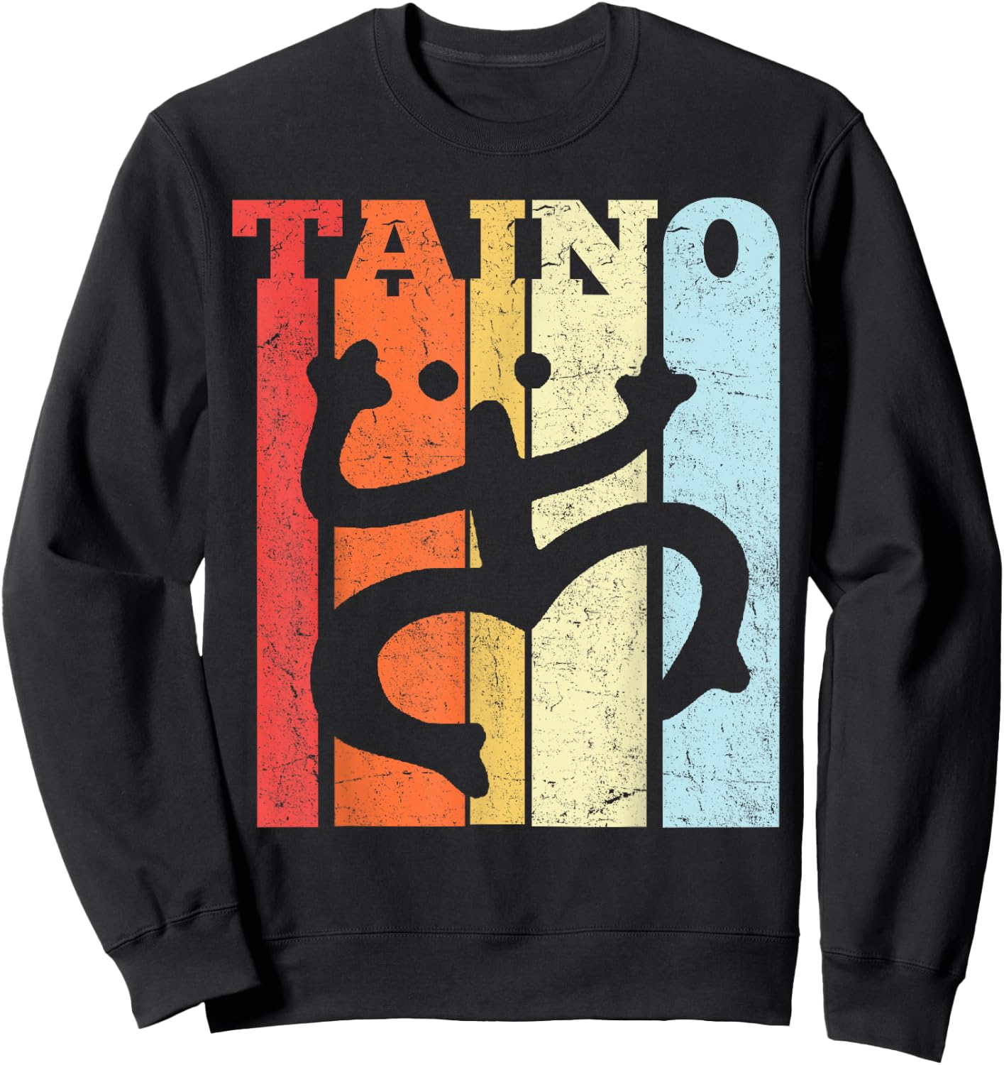 Coqui Vintage Puerto Rico Frog Vintage Boricua Taino Sweatshirt - Sweatshirt | Black