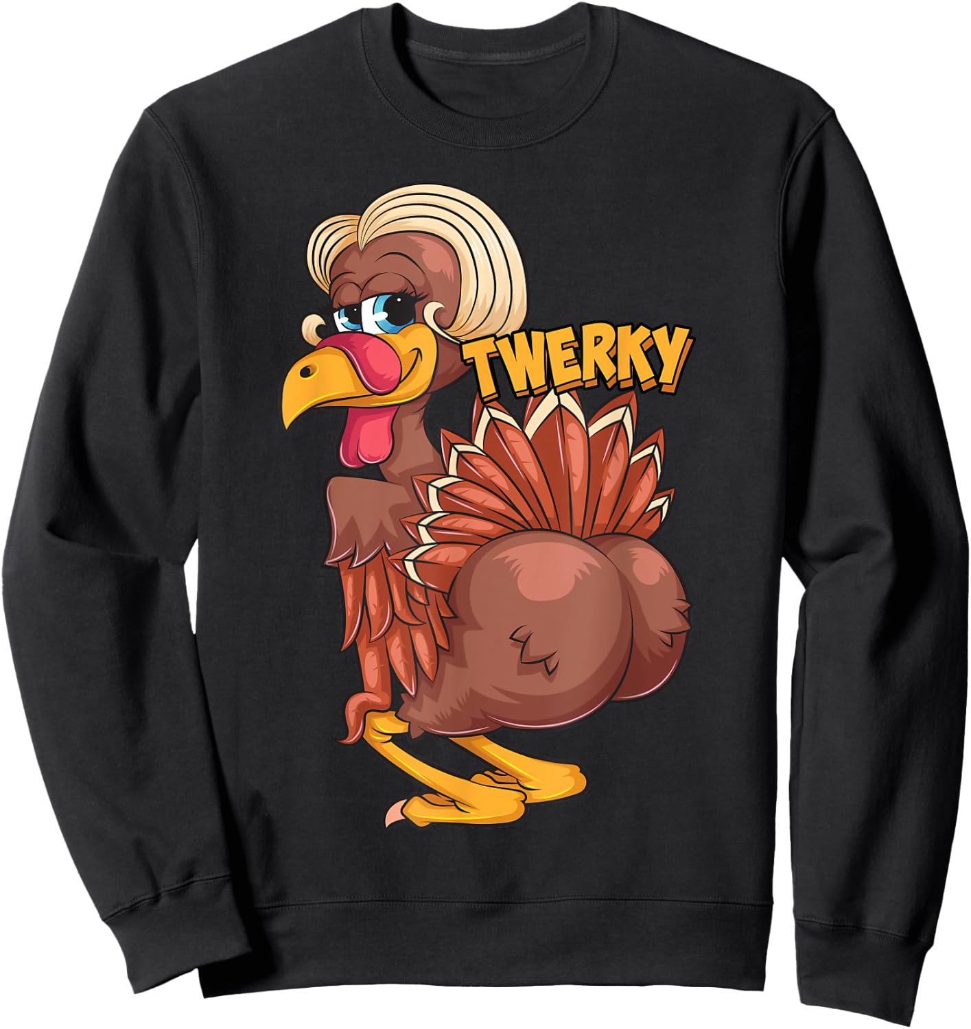 Funny Twerky Dance Cute Love Twerk Dancing Thanksgiving Gift Sweatshirt - Sweatshirt | Black