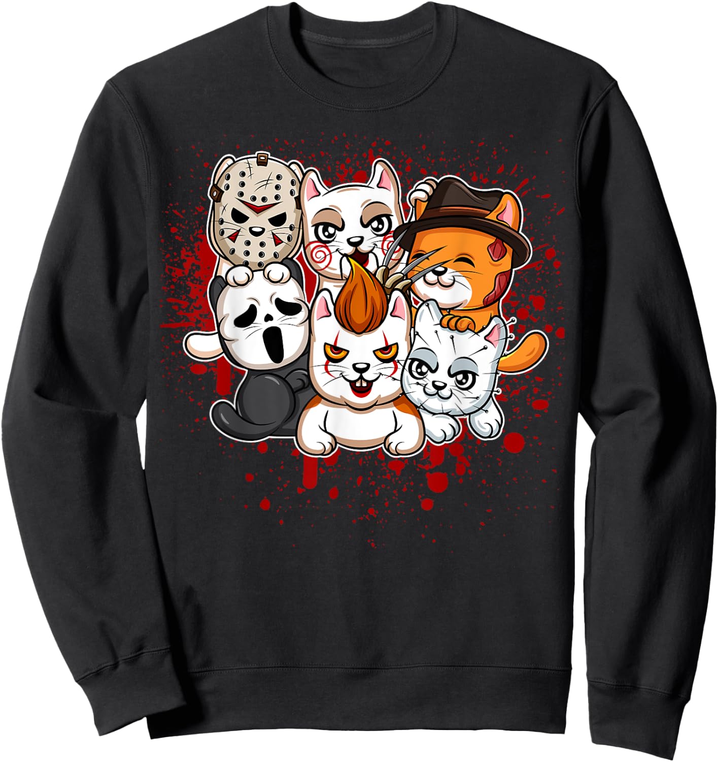 My Little Horror Crew - Halloween Cats Women Sweatshirt - Sweatshirt | Black