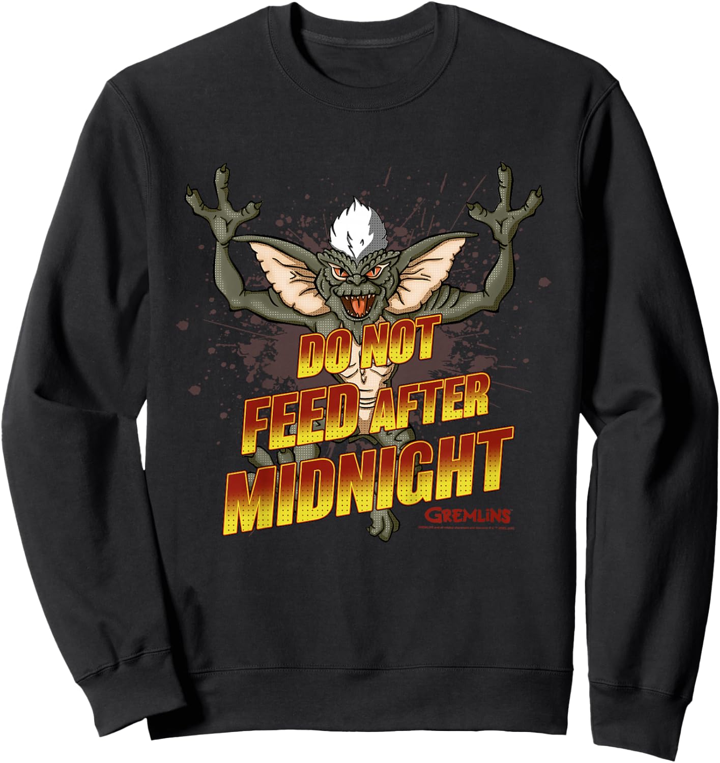Kids Gremlins Stripe Do Not Feed After Midnight Sweatshirt - Sweatshirt | Black