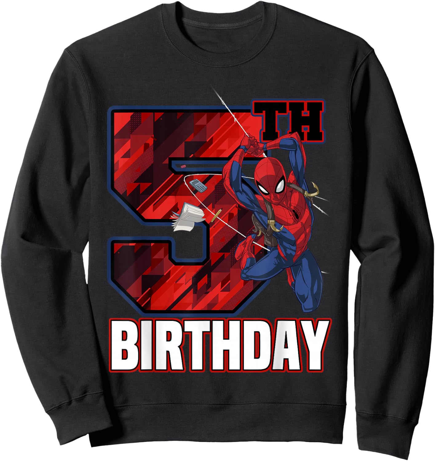 Marvel Spider-Man Web Swing 5th Birthday Sweatshirt - Sweatshirt | Black
