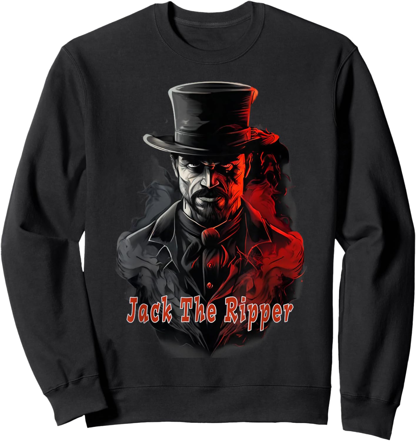 Jack the Ripper Red Graphic Sweatshirt - Sweatshirt | Black