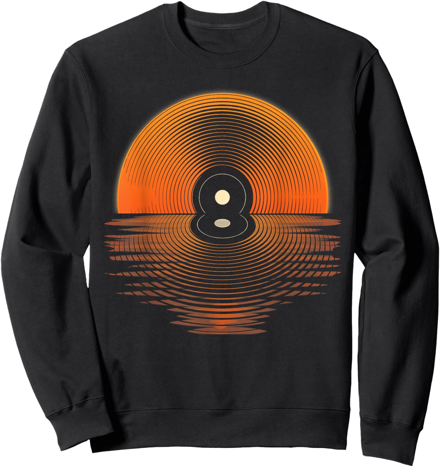 Funny Vinyl Record Art Women Disc Jockey Vinyl Lover Sweatshirt - Sweatshirt | Black