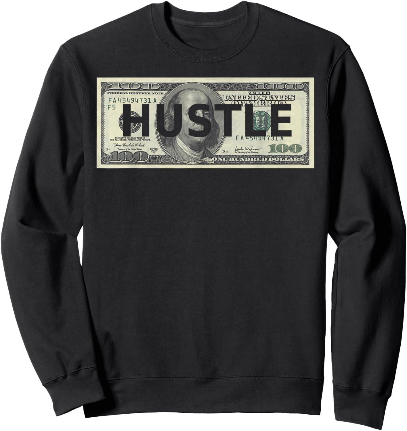 Dollar Hustle Money Hustler Freelance Sweatshirt - Sweatshirt | Black