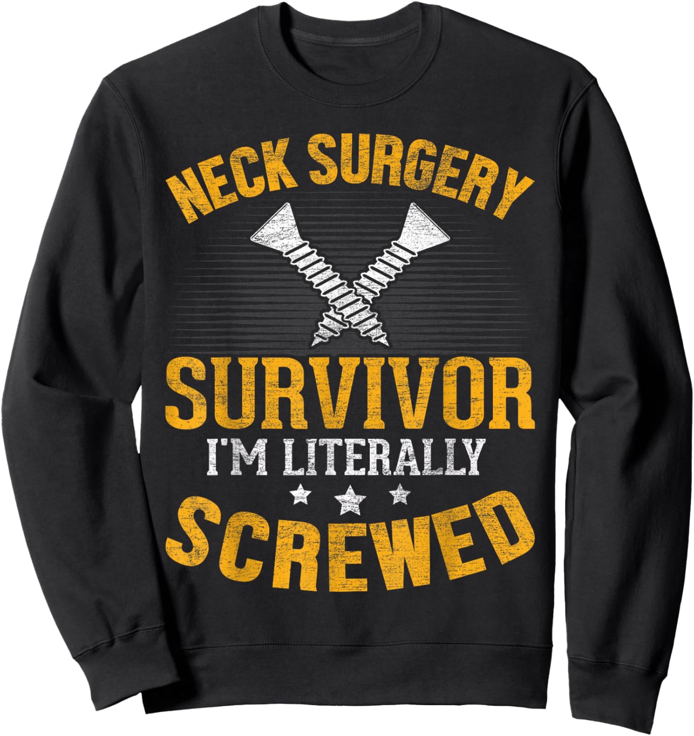 Neck Surgery Survivor ACDF Cervical Spinal Fusion Recovery Sweatshirt - Sweatshirt | Black
