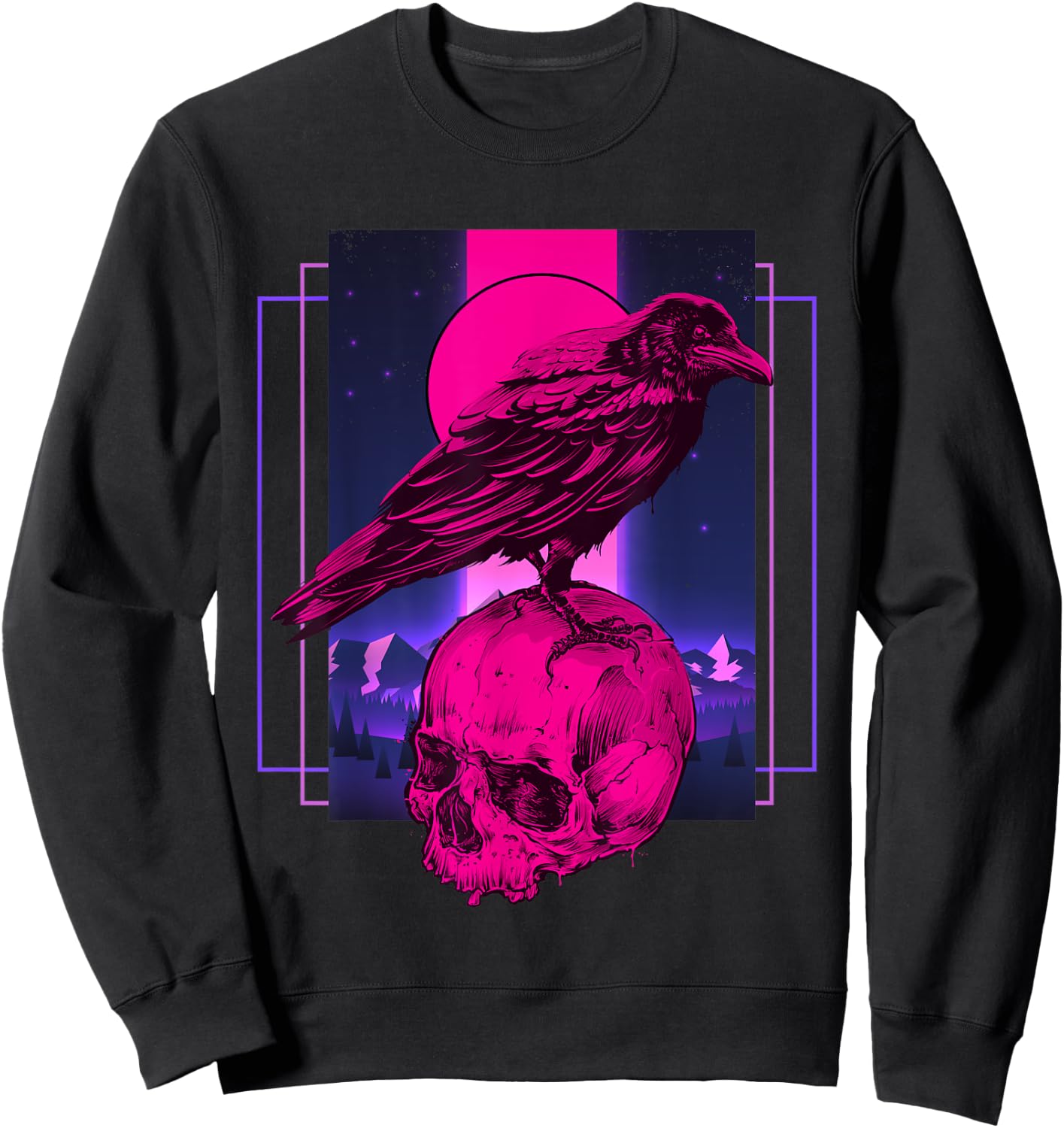 Skull Raven Sweatshirt - Sweatshirt | Black