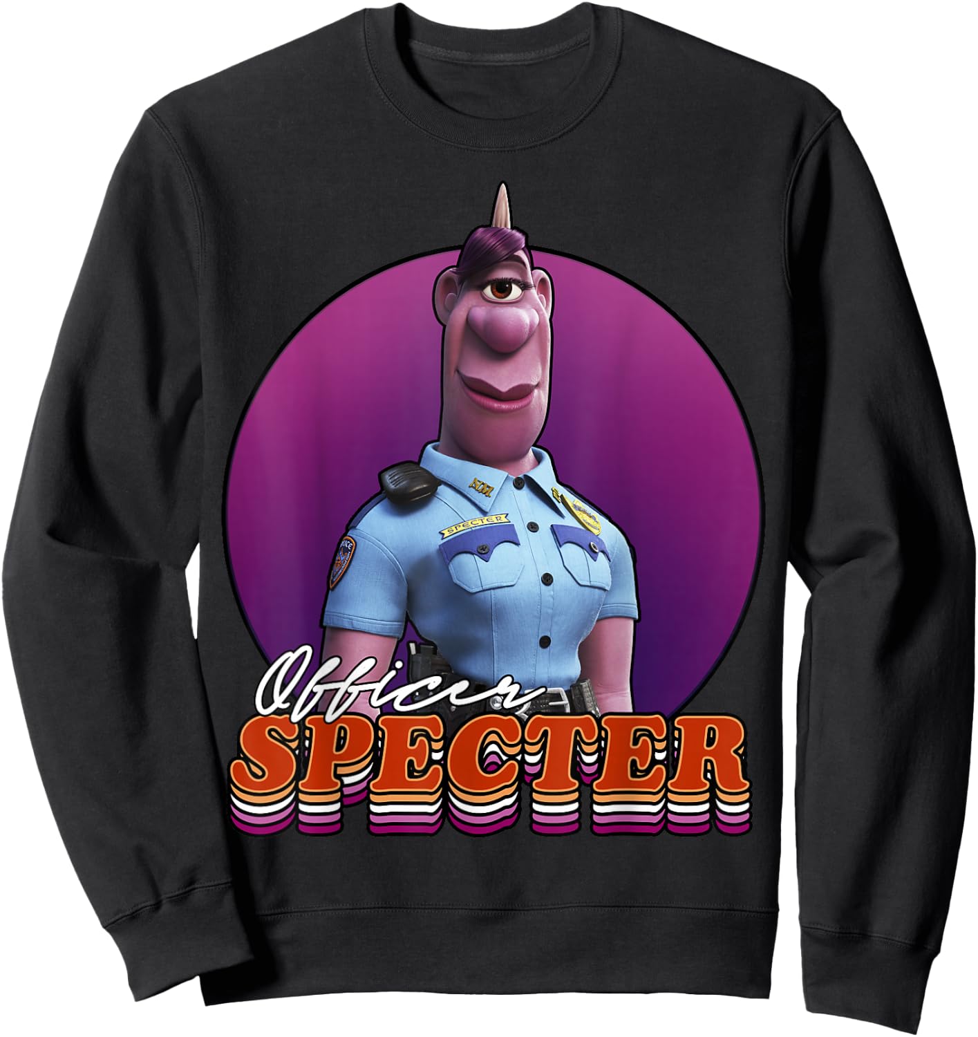 Disney Pixar Onward Officer Specter Portrait Sweatshirt - Sweatshirt | Black