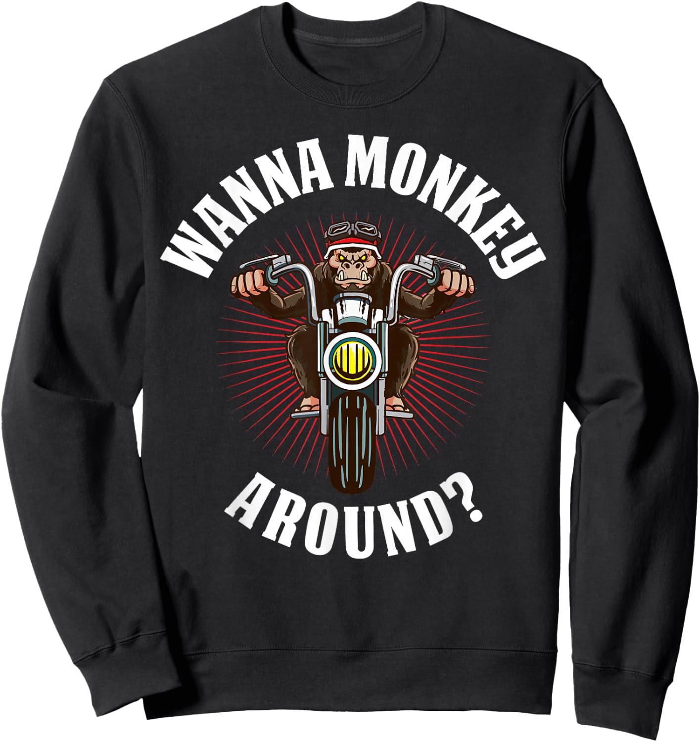 Monkey Motorcycle Sweatshirt - Sweatshirt | Black