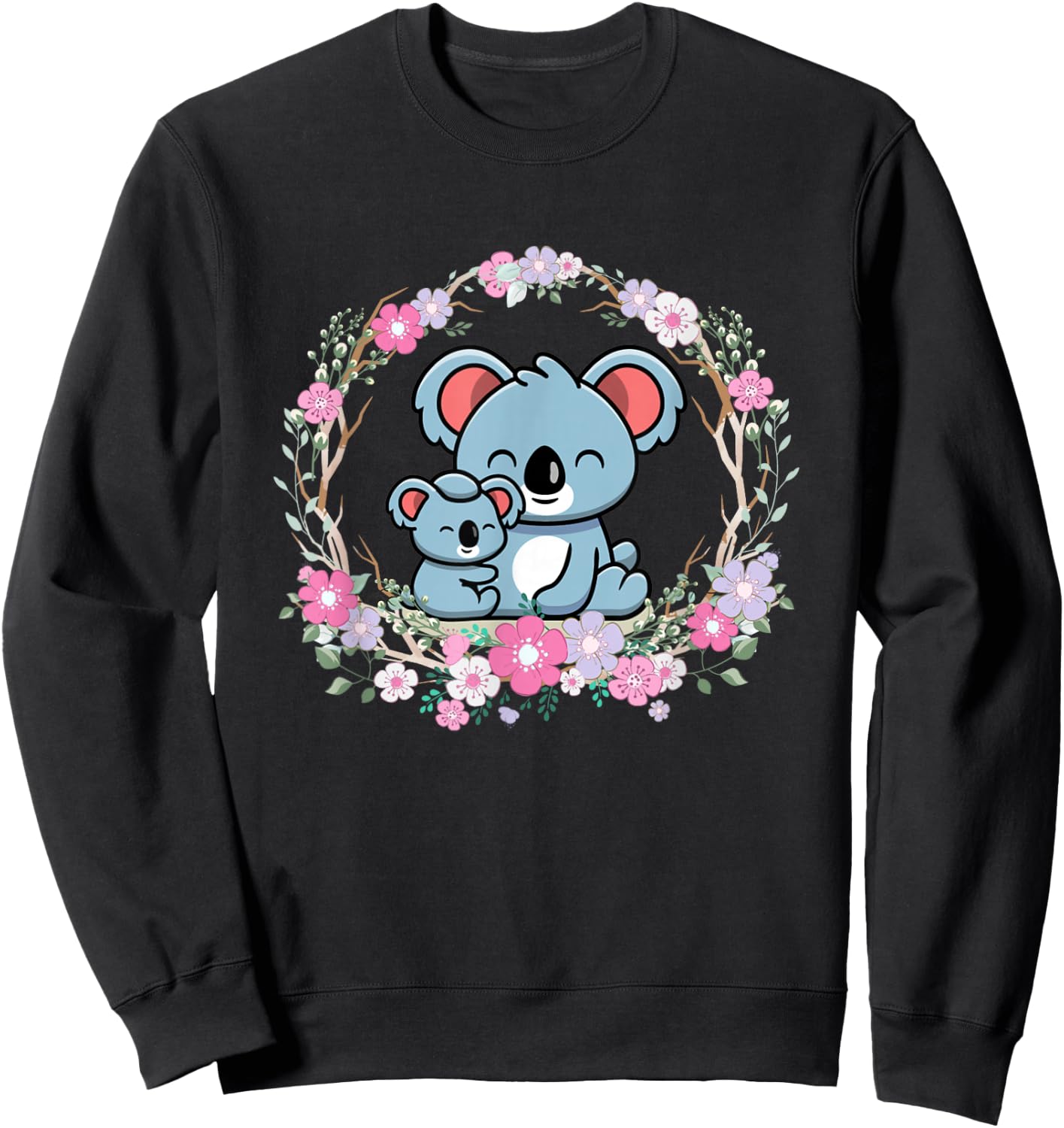 Mother's Day koala Mom and Baby Koala Sweatshirt - Sweatshirt | Black