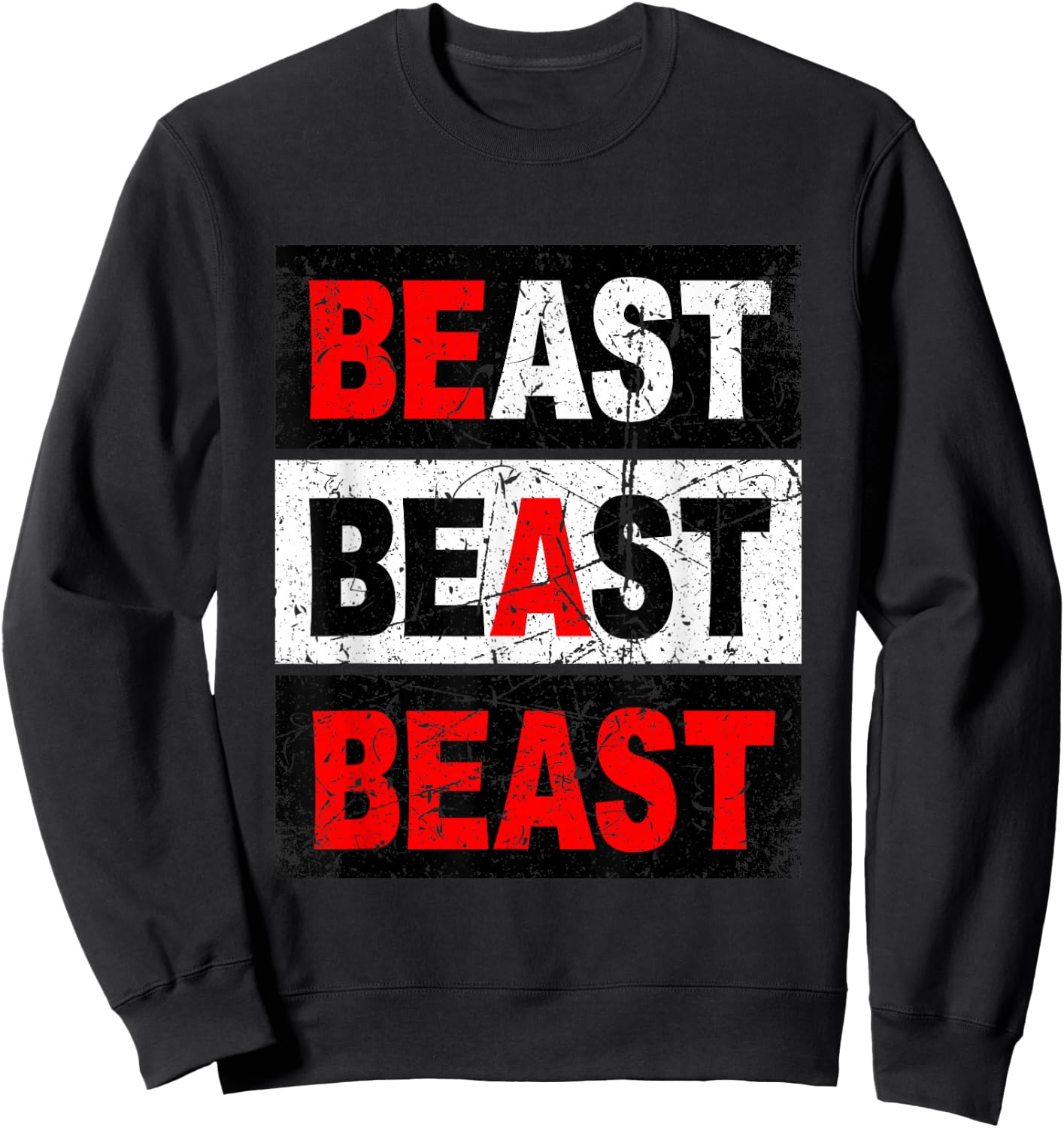 Retro Be A Beast Gym Training Shirt Sweatshirt - Sweatshirt | Black