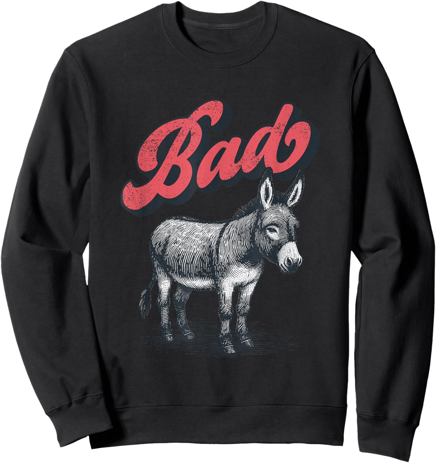 Bad Donkey donkey cute donkey animal animals animal lover Sweatshirt - Sweatshirt | Black