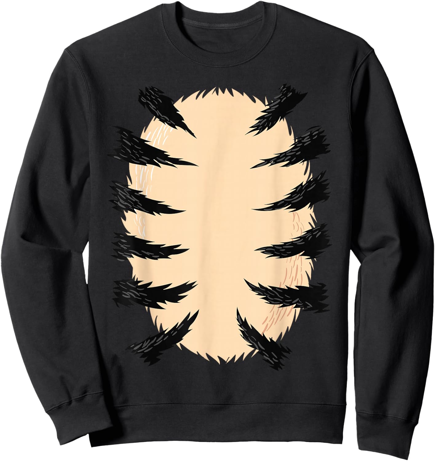Funny Tiger Halloween Costume Apparel Adult Men Women Kids Sweatshirt - Sweatshirt | Black