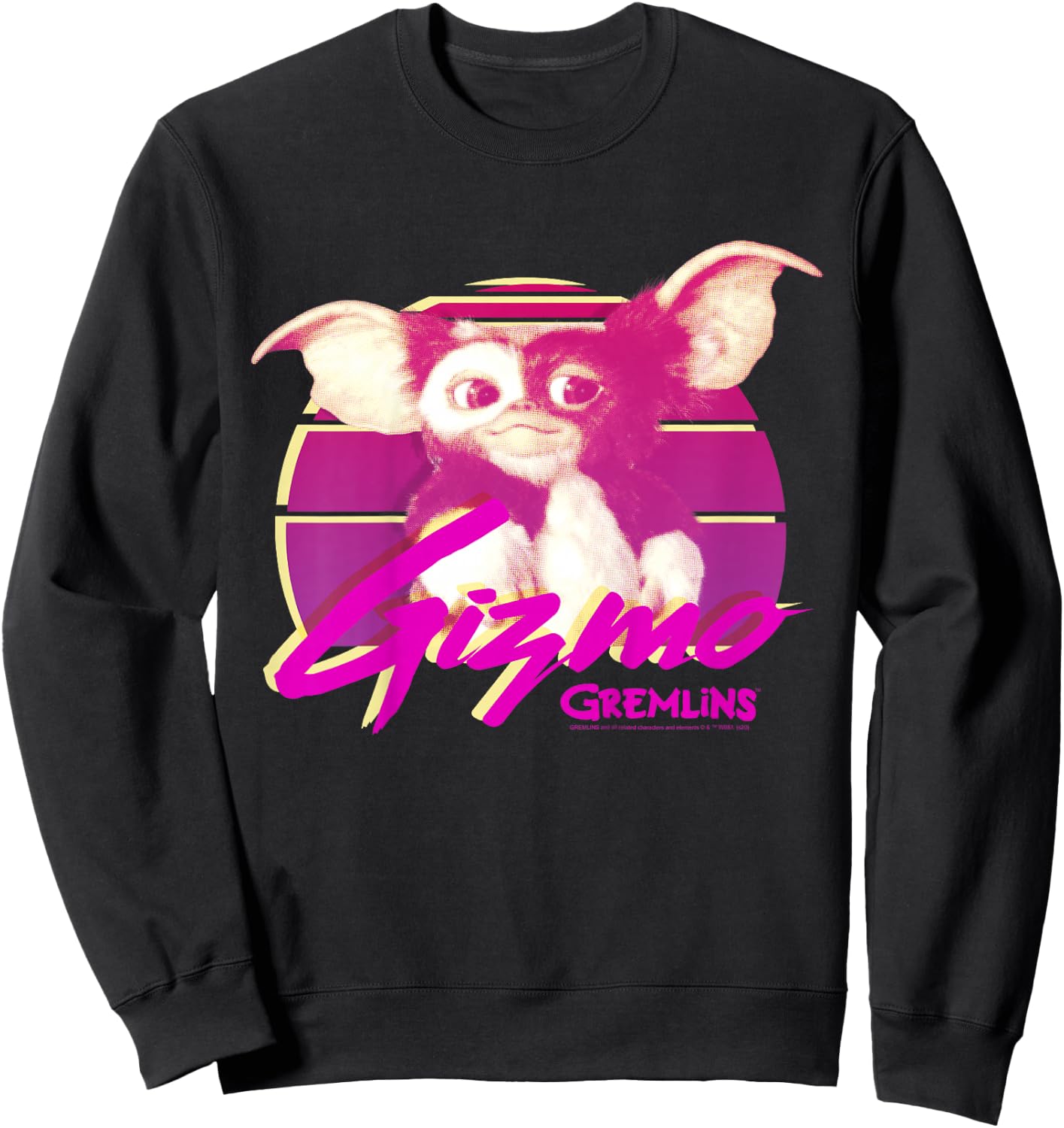 Kids Gremlins Gizmo Retro Portrait Sweatshirt - Sweatshirt | Black