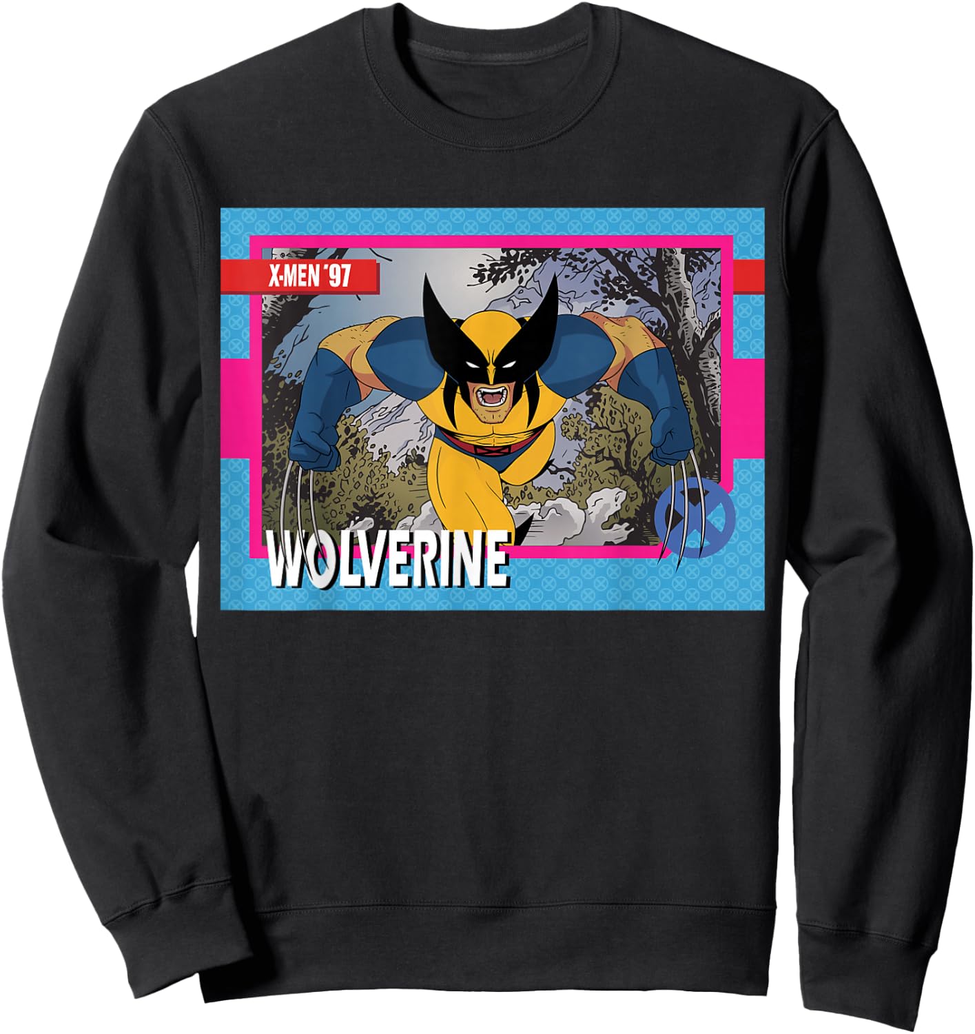 Marvel Studios X-Men ’97 Wolverine Retro Trading Card Sweatshirt - Sweatshirt | Black