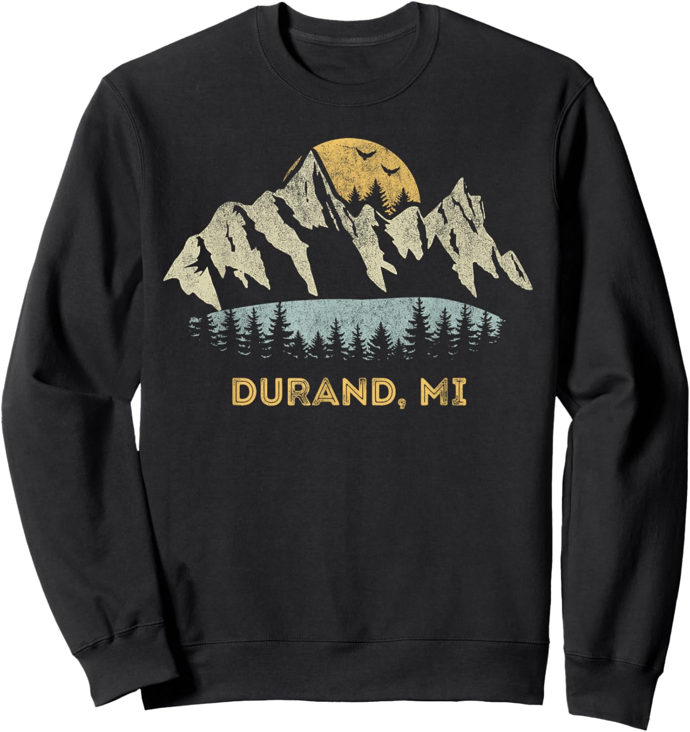 Durand Michigan Mountain Sunset Sunrise MI Sweatshirt - Sweatshirt | Black